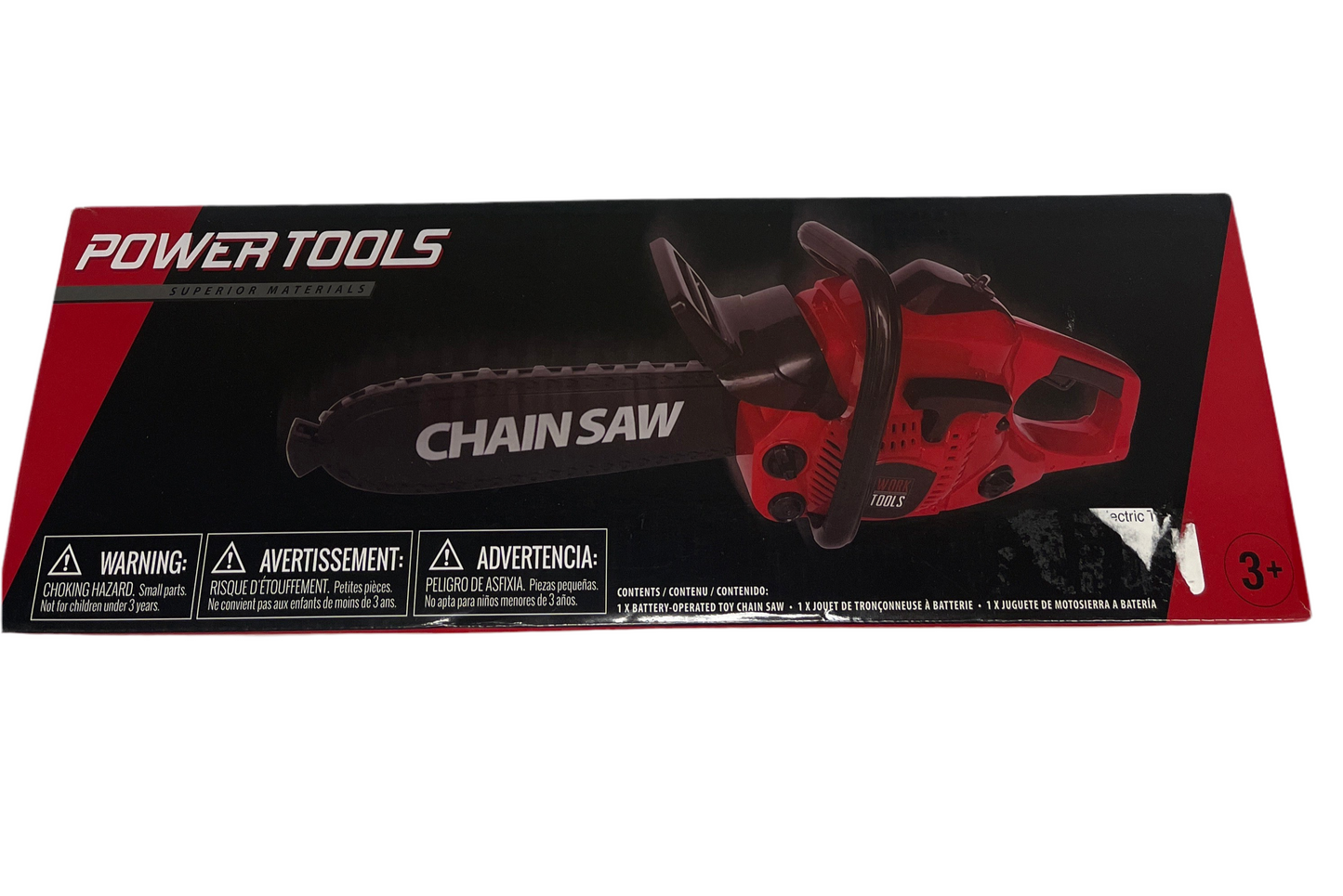 Sunny Days Entertainment Maxx Action Power Tools Chainsaw – Construction Tool with Lights and Sounds | Pretend Play Toy for Kids