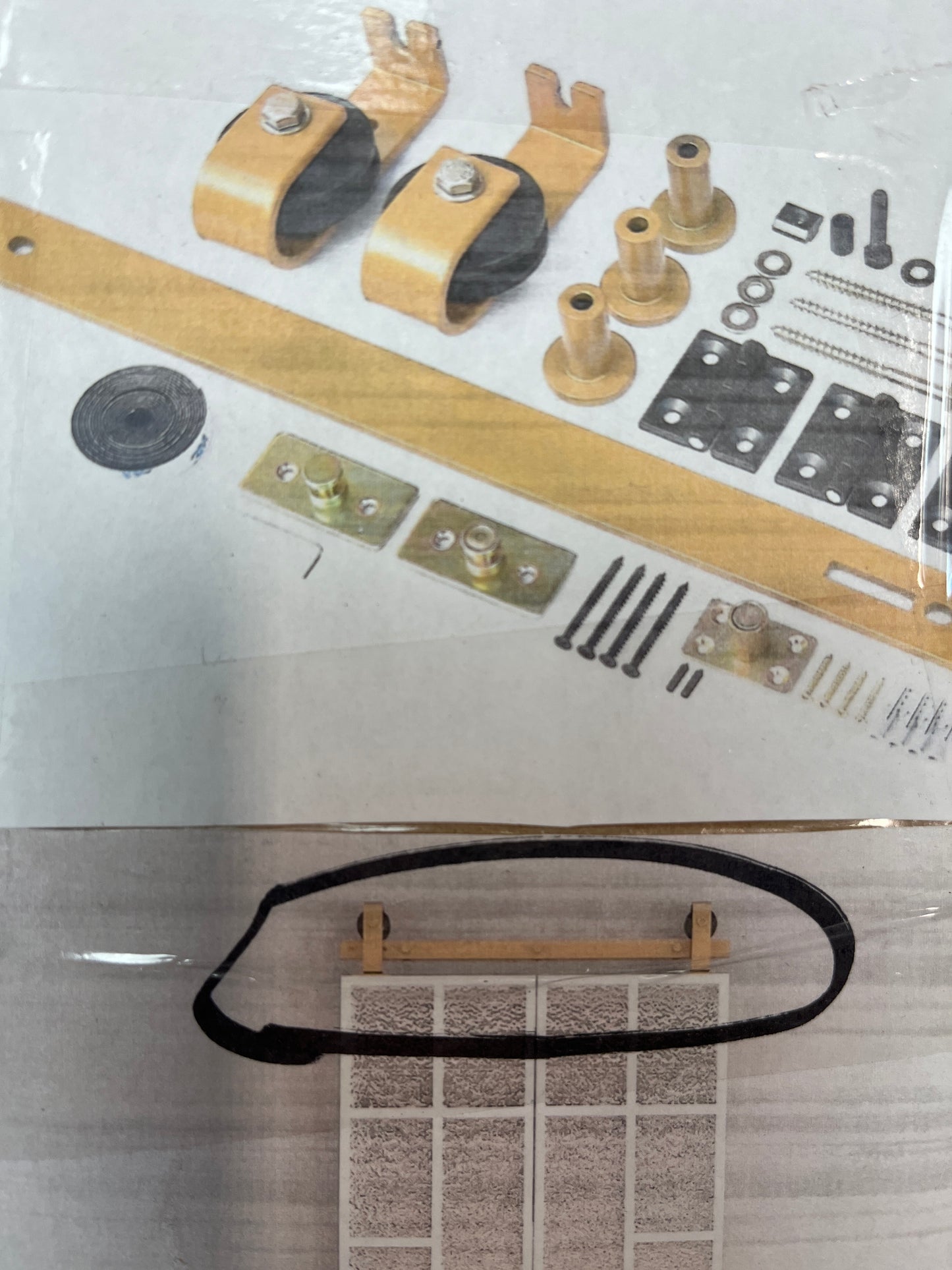 104RDHOUSE Barn Door Hardware Kit