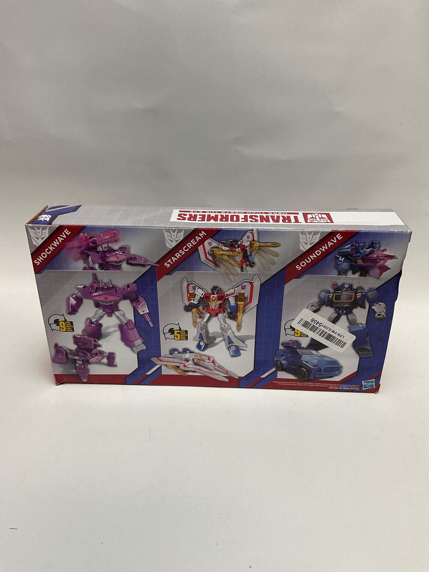 Transformers Decepticon Commander 3-Pack of 5-Inch Robot Action Figures for Boys and Girls, Starscream, Shockwave & Soundwave, Interactive Toys for Kids Ages 6 and Up (Amazon Exclusive)