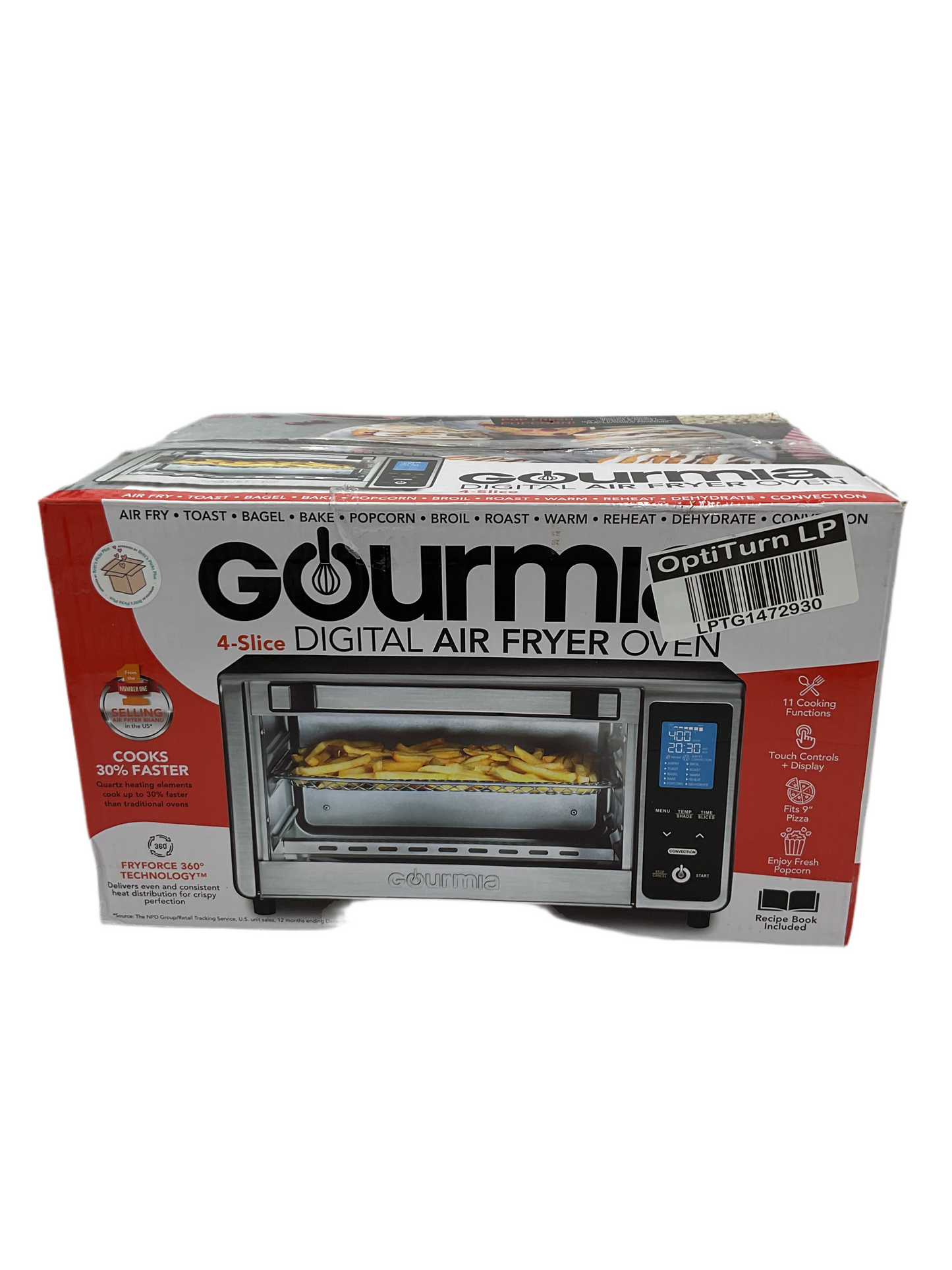 Gourmia Digital 4-Slice Toaster Oven Air Fryer