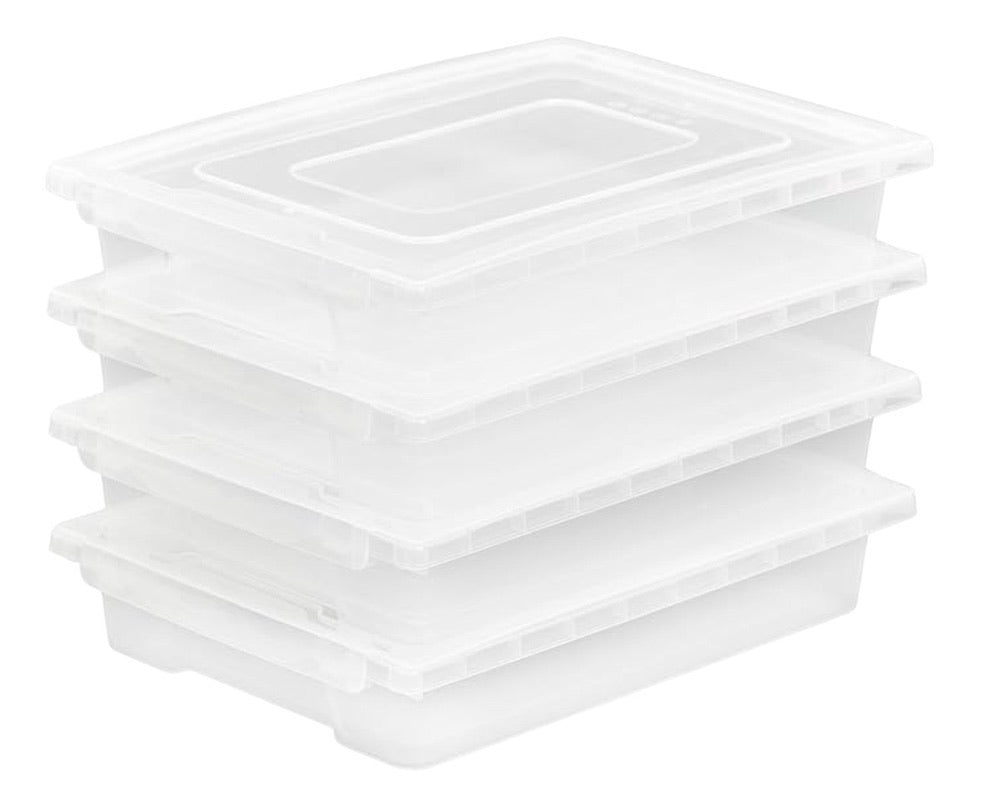 UNiPLAY Small Storage Bins with Lids Set of 4