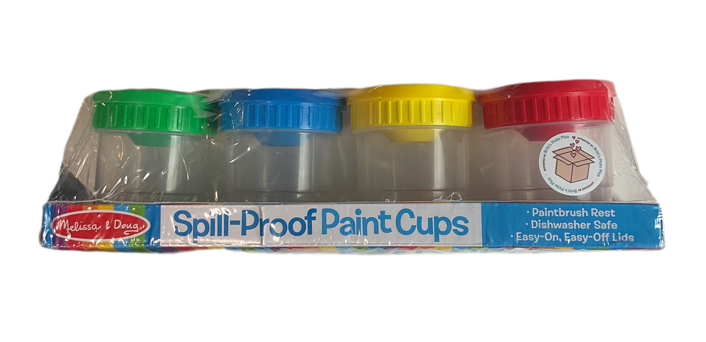 Melissa & Doug Spill Proof Paint Cups 4 Pack
