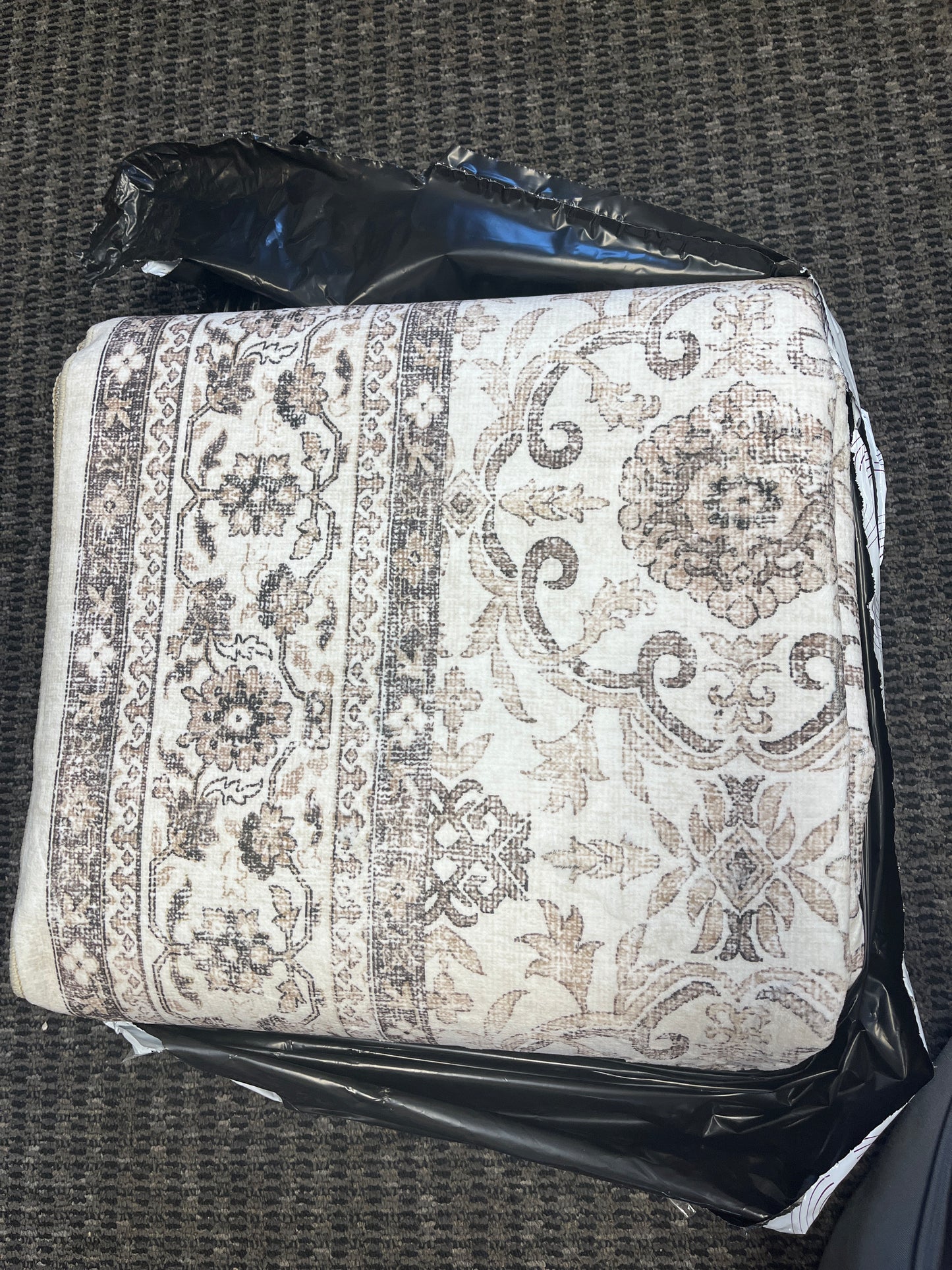 jinchan Floral Area Rug 9x12 Taupe