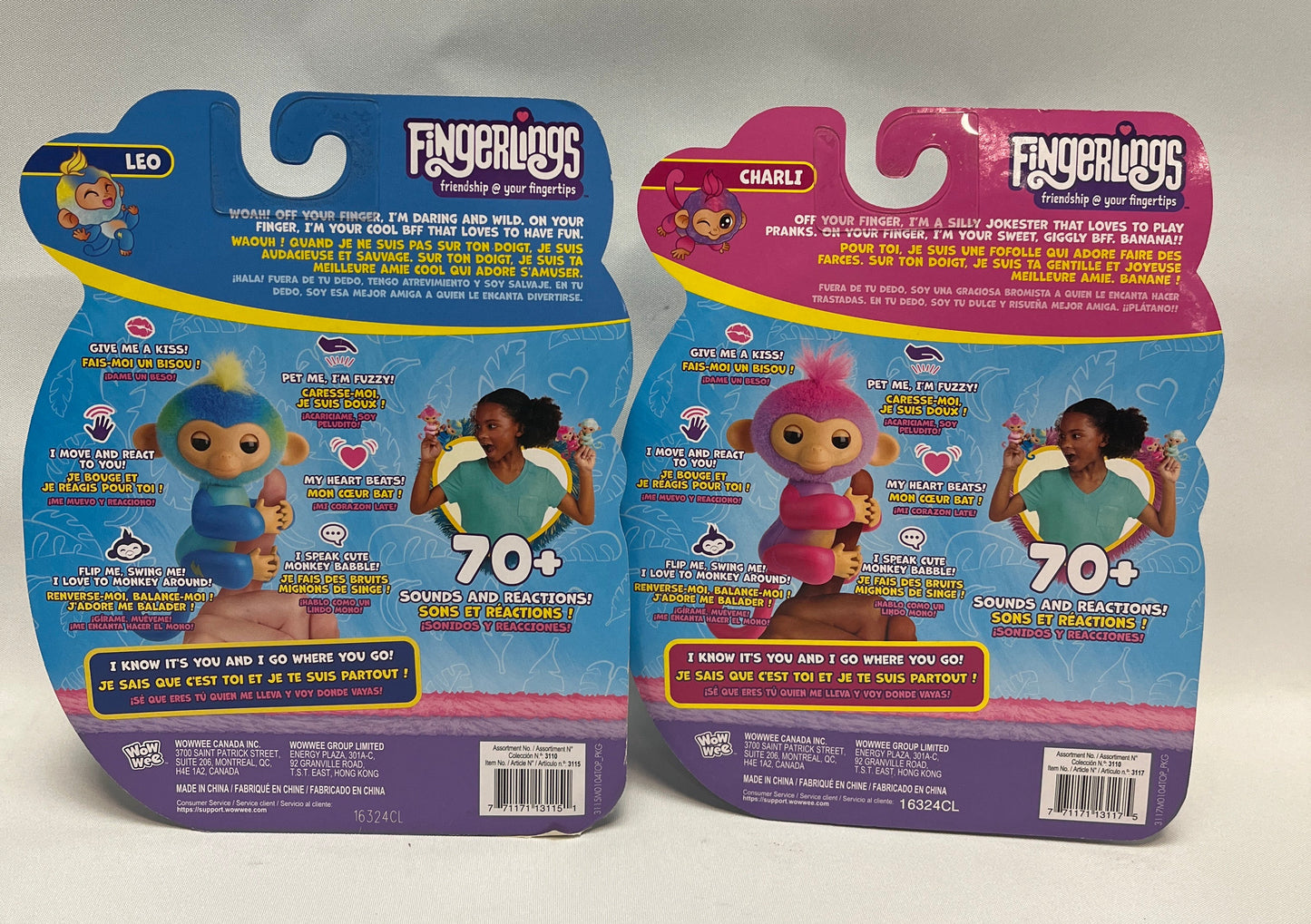 Fingerlings Charli & Leo Interactive Monkeys