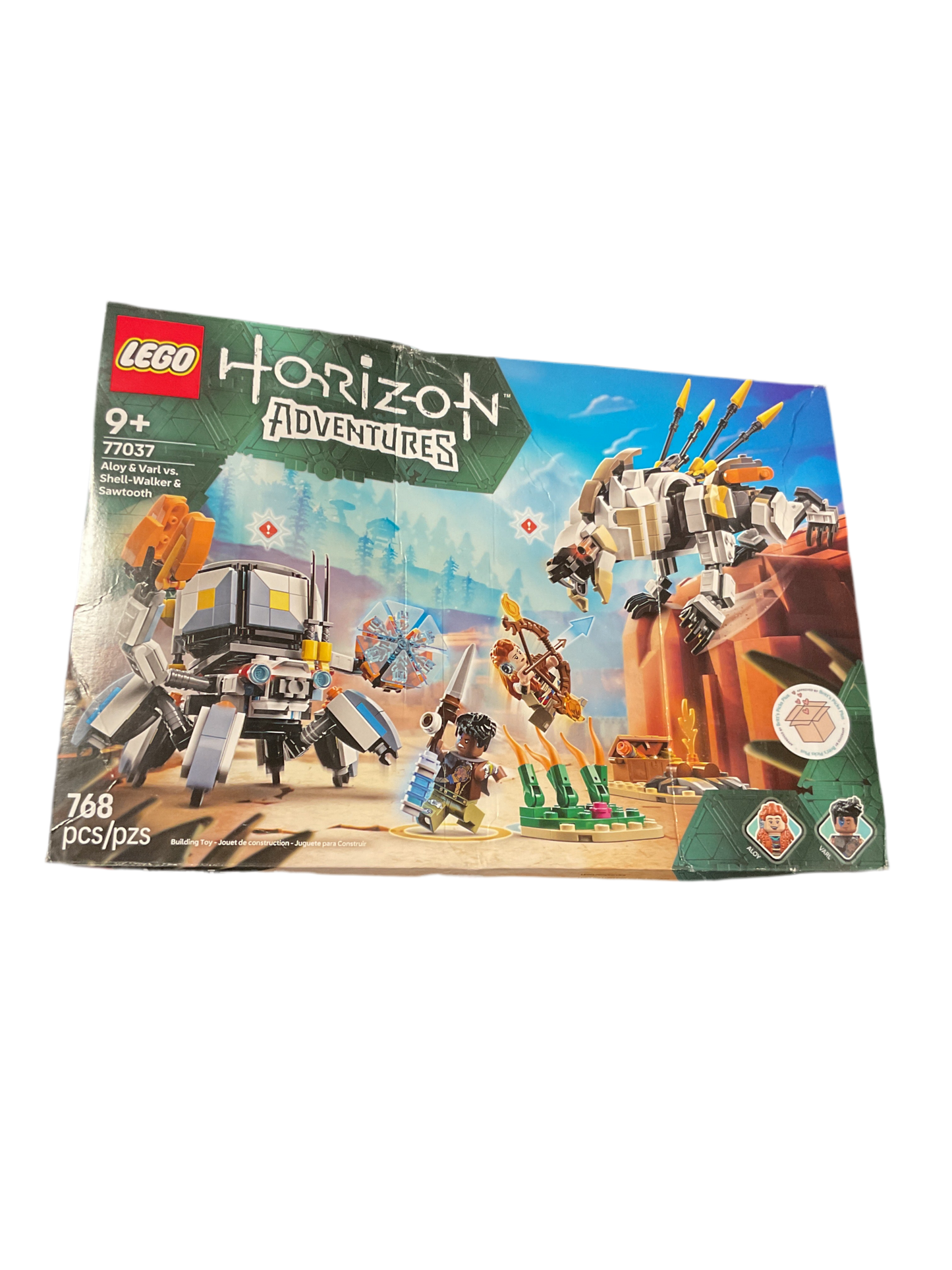 LEGO Horizon Adventures Aloy & Varl vs. Shell-Walker & Sawtooth Kids Toy - Building Toy for Boys & Girls, Ages 9+ - Gaming Gift Idea for Horizon Fans - 77037