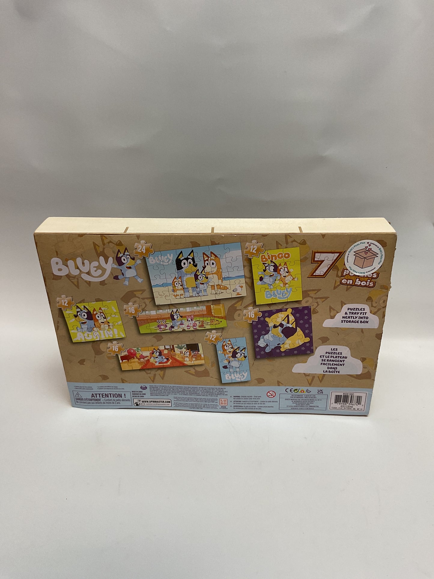 Bluey Wood Puzzle Bundle with Storage Tray