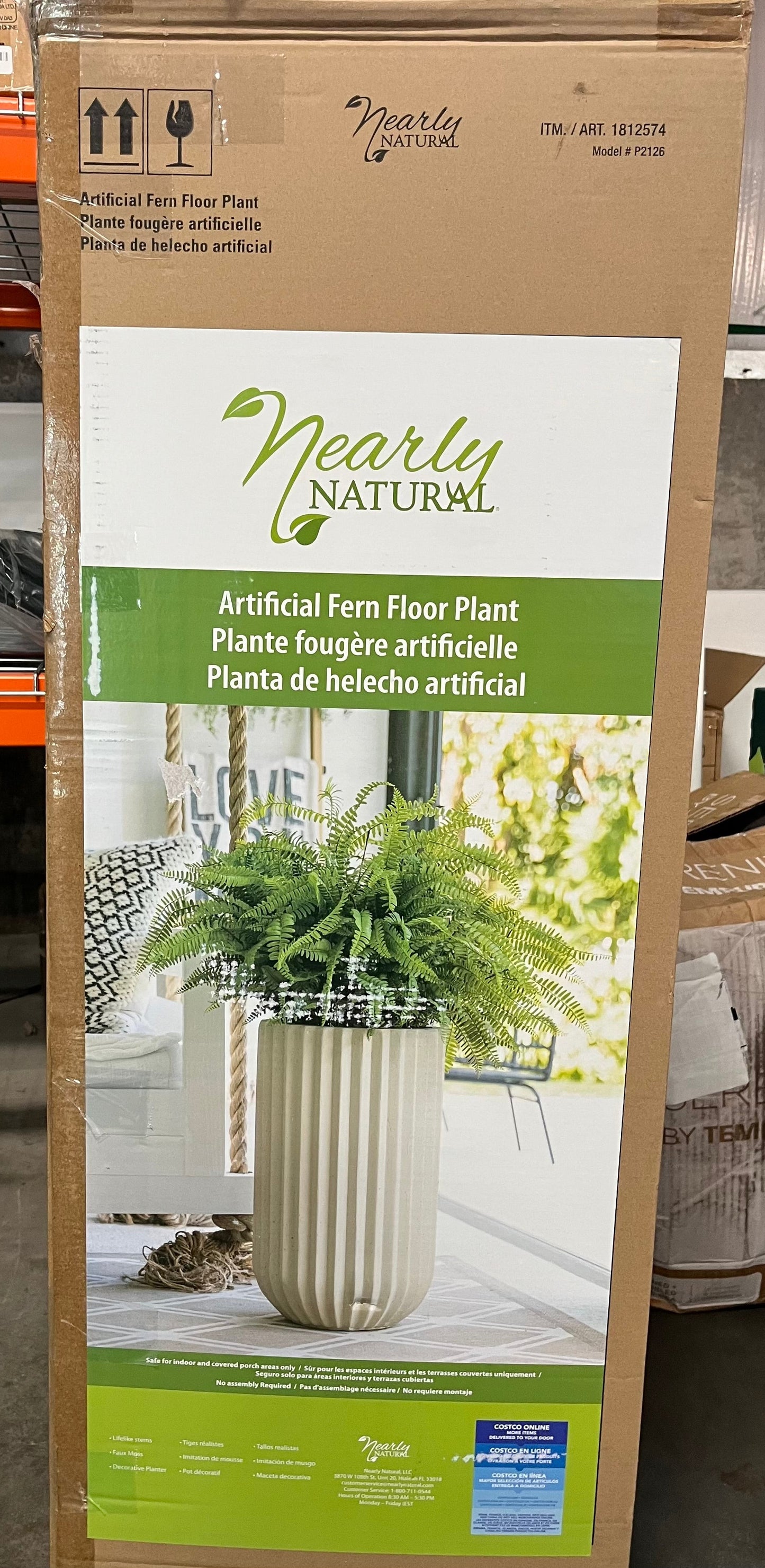 Nearly Natural FAUX 42" FERN IN PLANTER