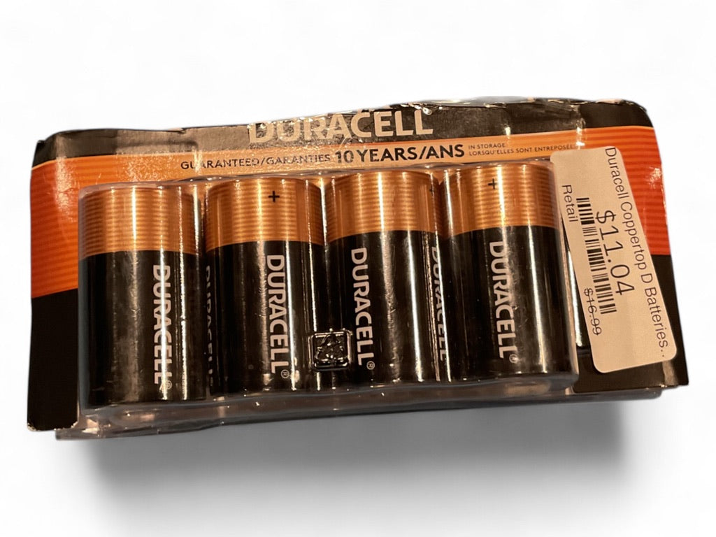 Duracell Coppertop D Batteries - 8 Pack