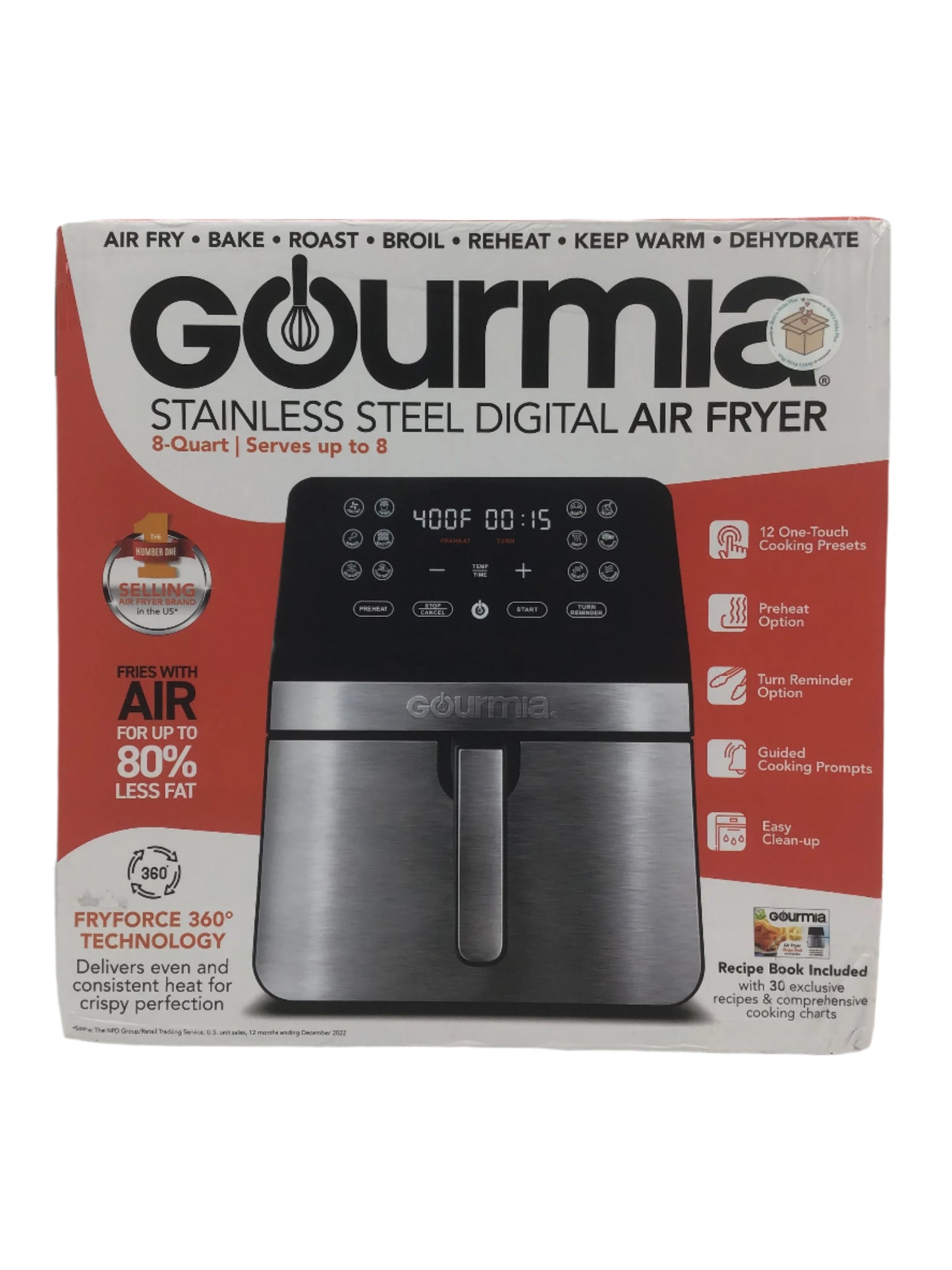 Gourmia 8qt Digital Air Fryer
