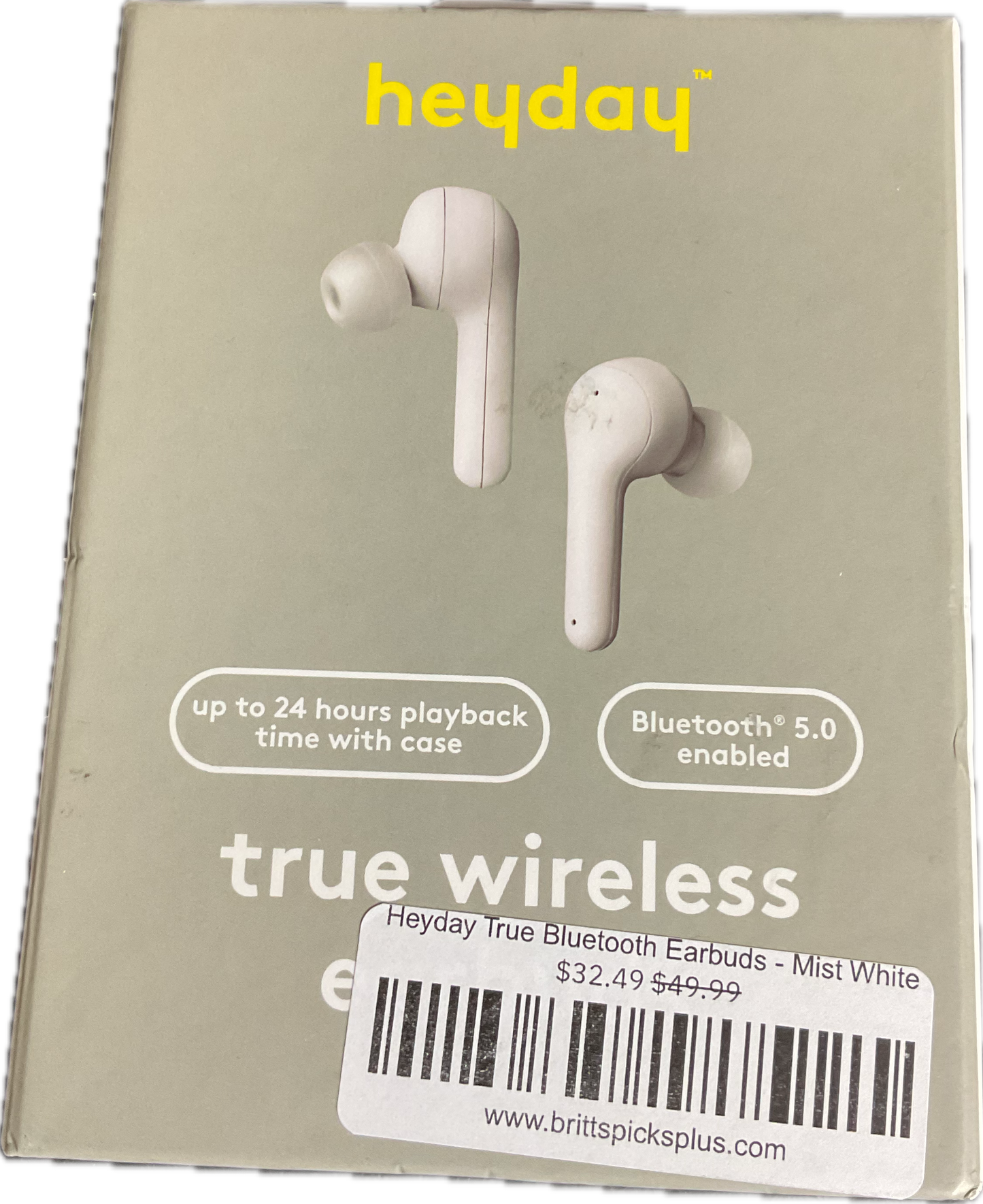 Heyday True Bluetooth Earbuds - Mist White
