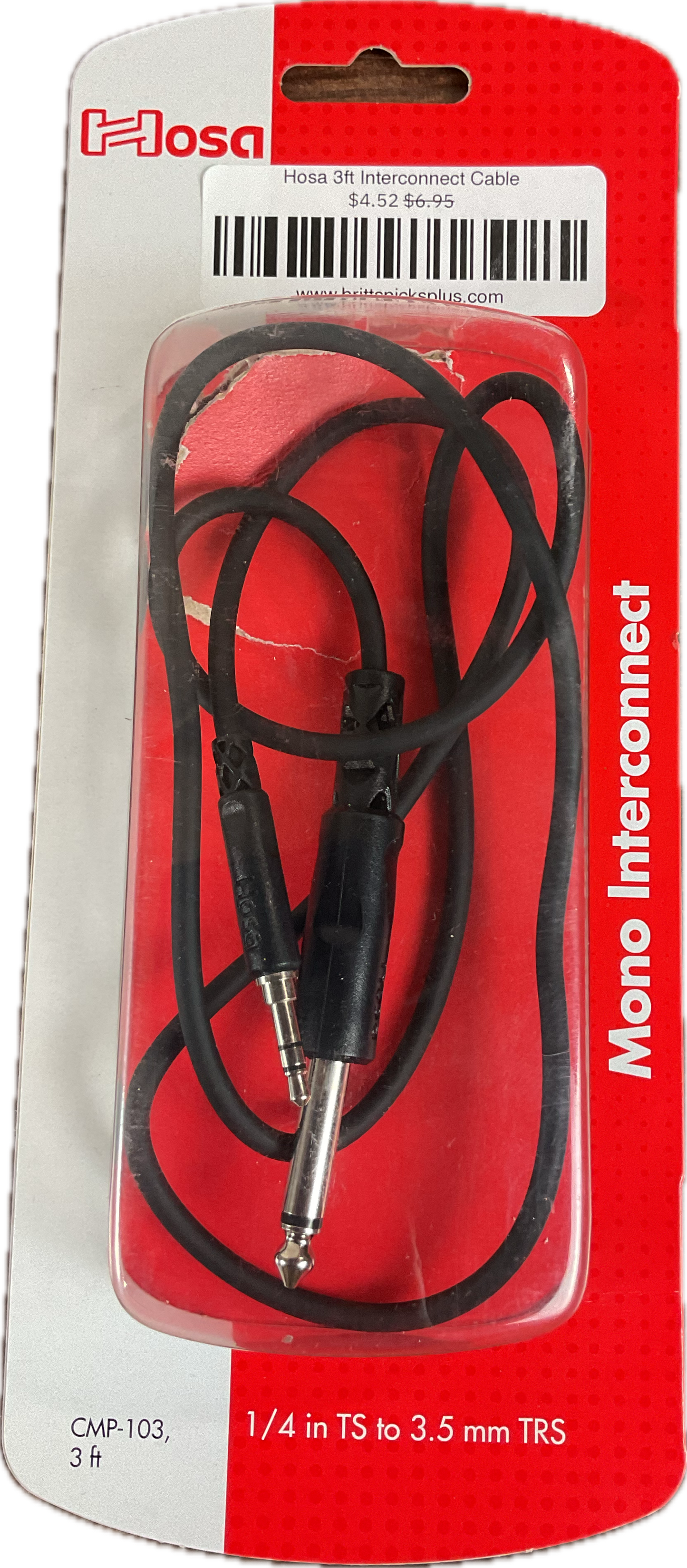 Hosa 3ft Interconnect Cable