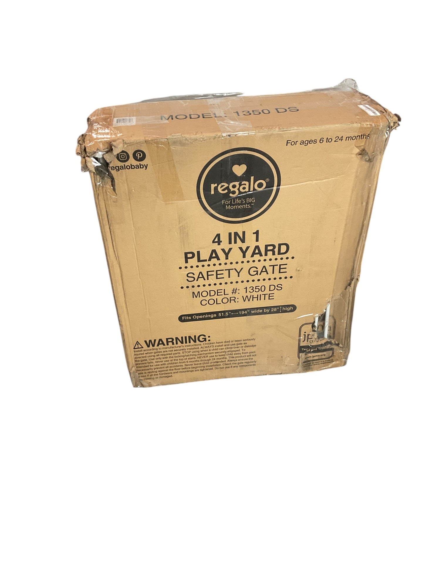 Regalo 194-Inch Adjustable Gate and Play Yard