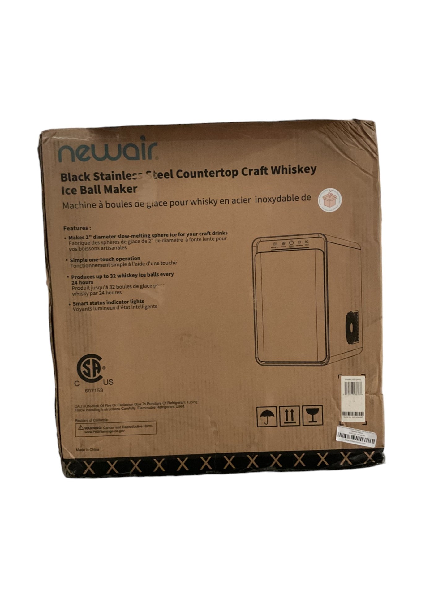 Newair Countertop Whiskey Ice Ball Maker: Ice Sphere Maker