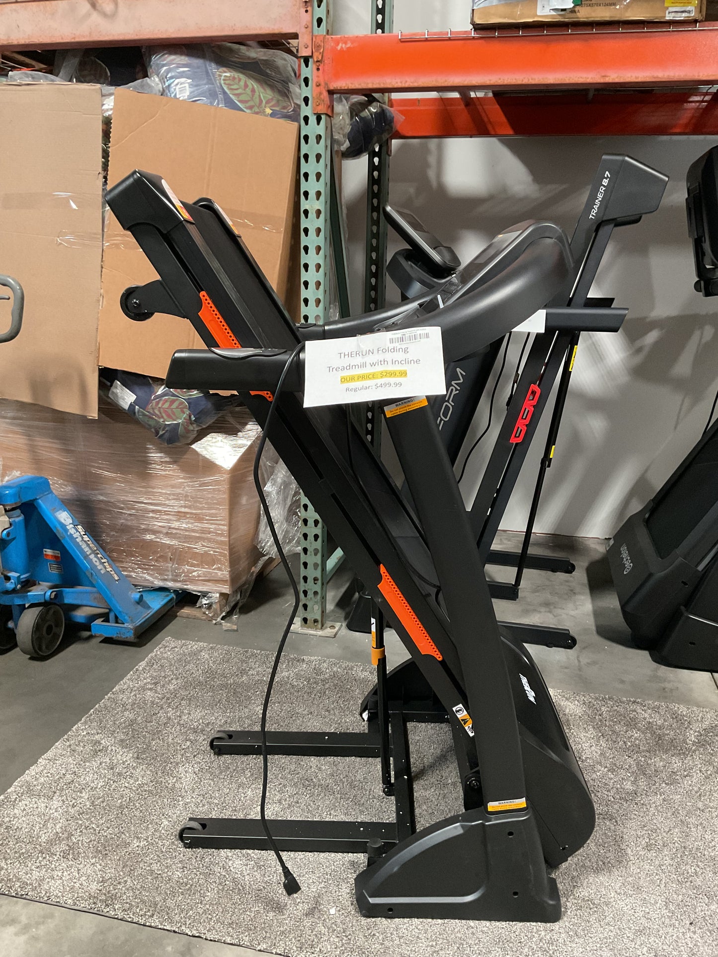THERUN Folding Treadmill with Incline