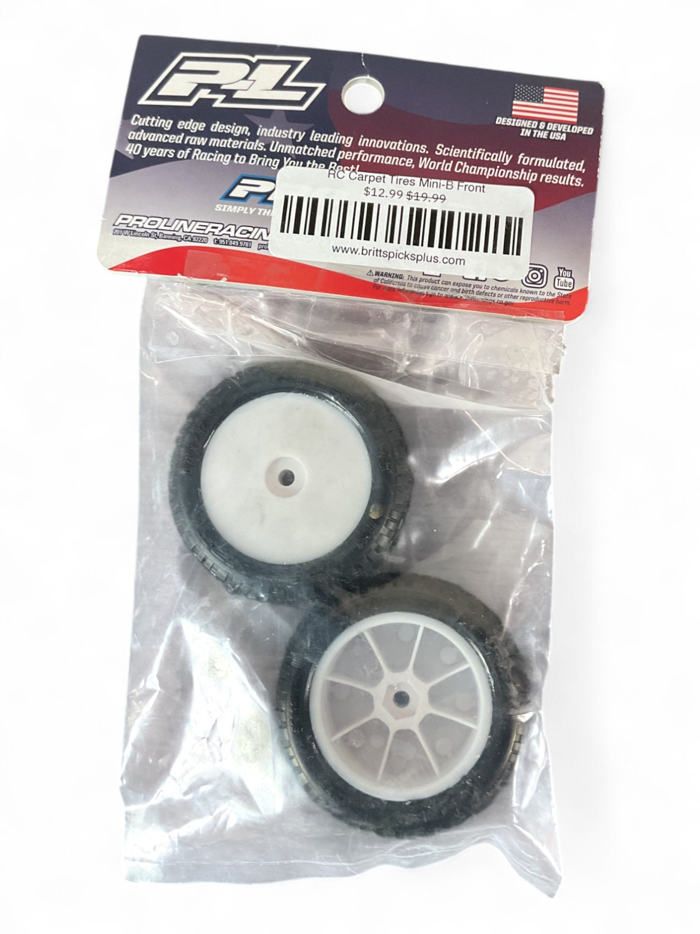 RC Carpet Tires Mini-B Front