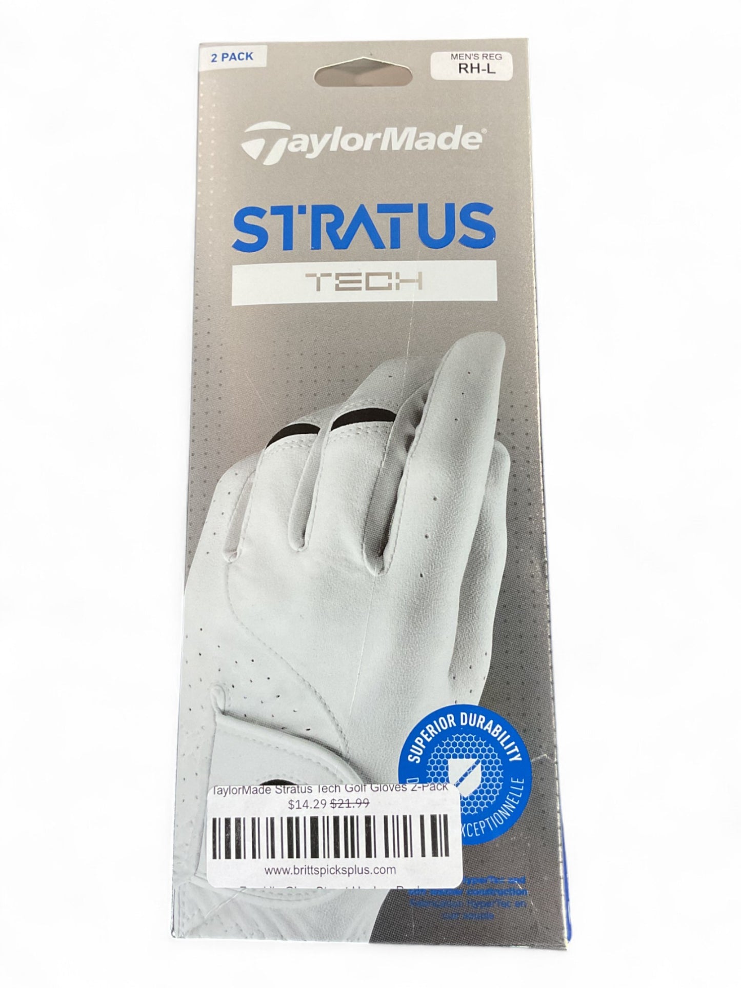 TaylorMade Stratus Tech Golf Gloves 2-Pack