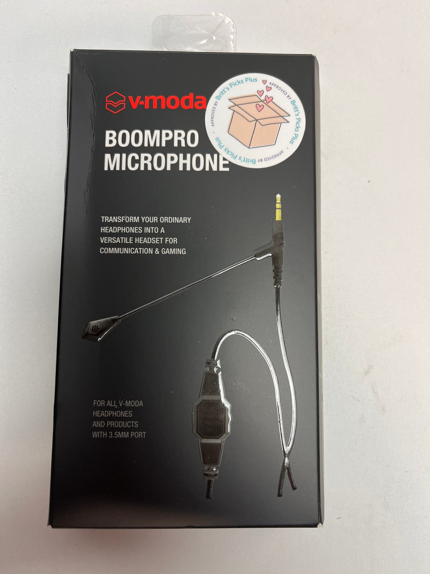 V-MODA BoomPro Microphone Detachable Flexible Boom Microphone for Headphones