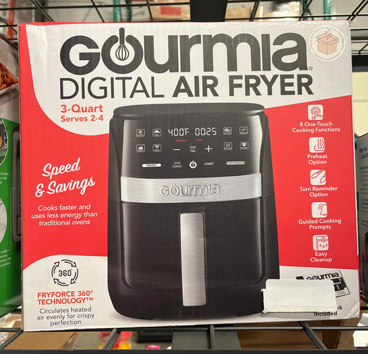 Gourmia 3qt Digital Window Air Fryer