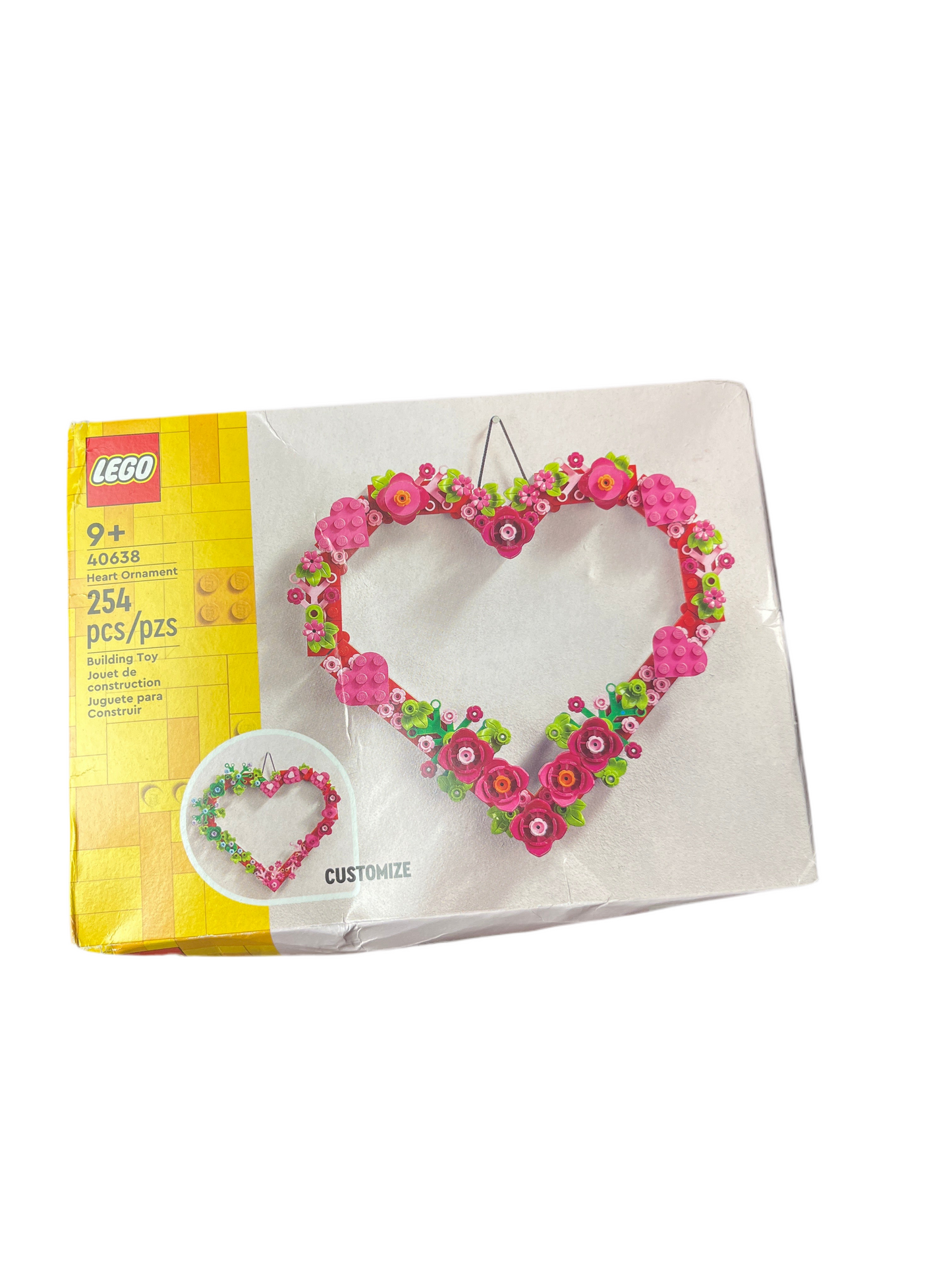 LEGO Heart Ornament Building Set