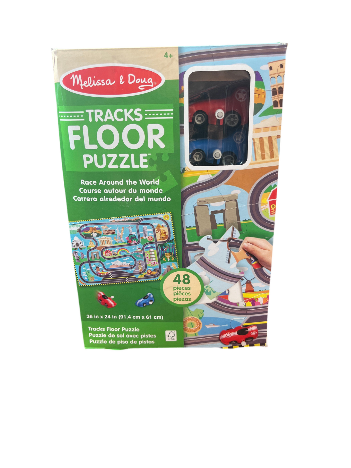 World Tracks Floor Puzzle & Vehicles