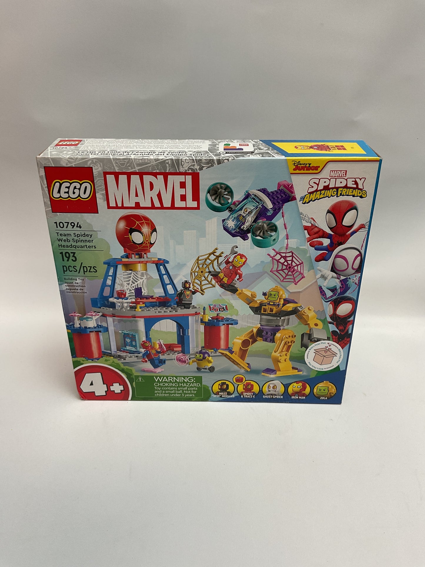LEGO Marvel Team Spidey Web Spinner Headquarters, Marvel Toy for Fans of Disney+ Spidey and His Amazing Friends, Battle Vehicle for Kids with Iron Man Toy, Spider-Man Toy for 4-6 Year Olds, 10794