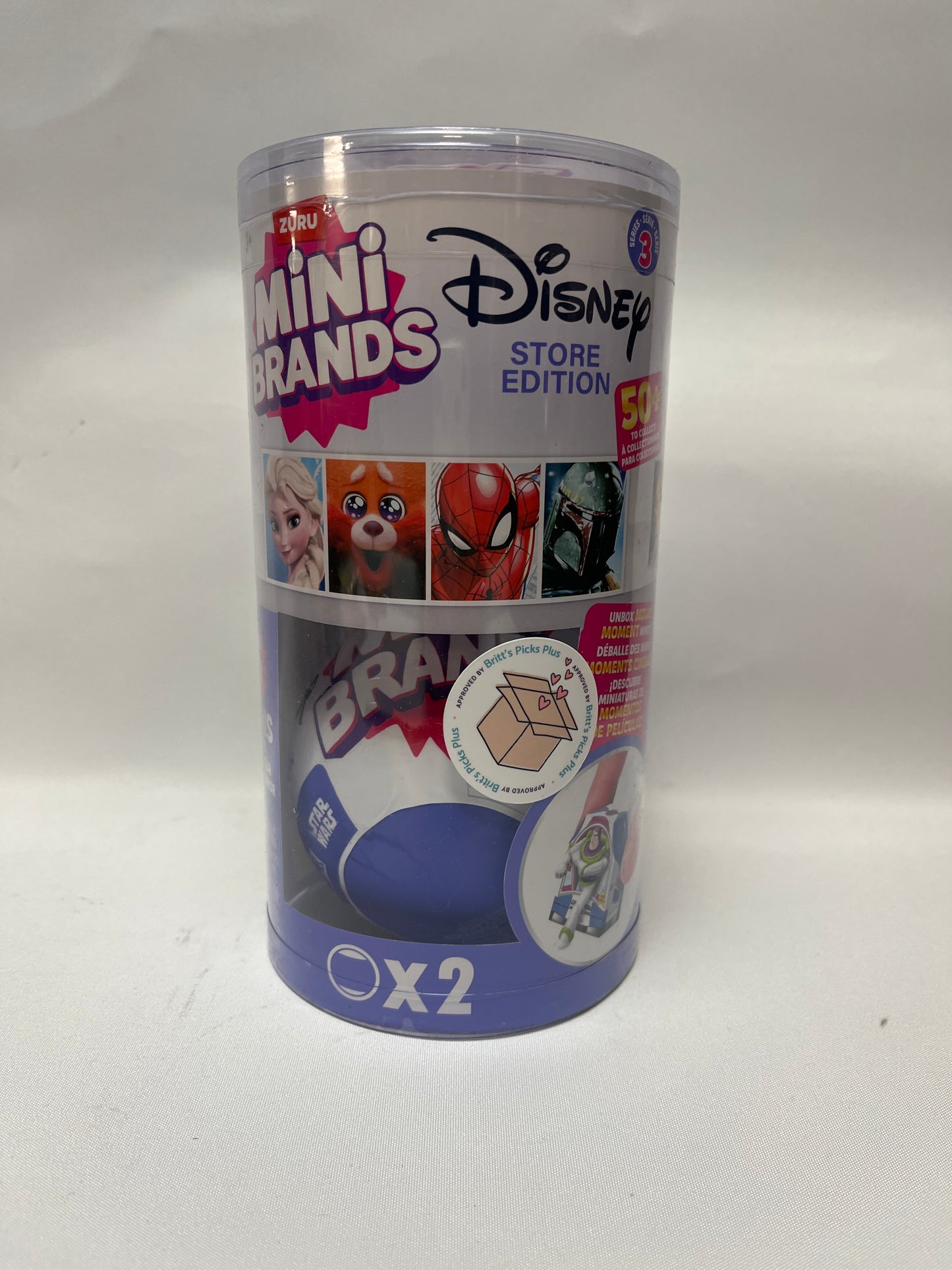 Mini Brands Disney Store Series 3 (2 Pack) by ZURU, Disney Themed Surprise Collectible Minis, Blind Packaging, Disney Themed Collectibles
