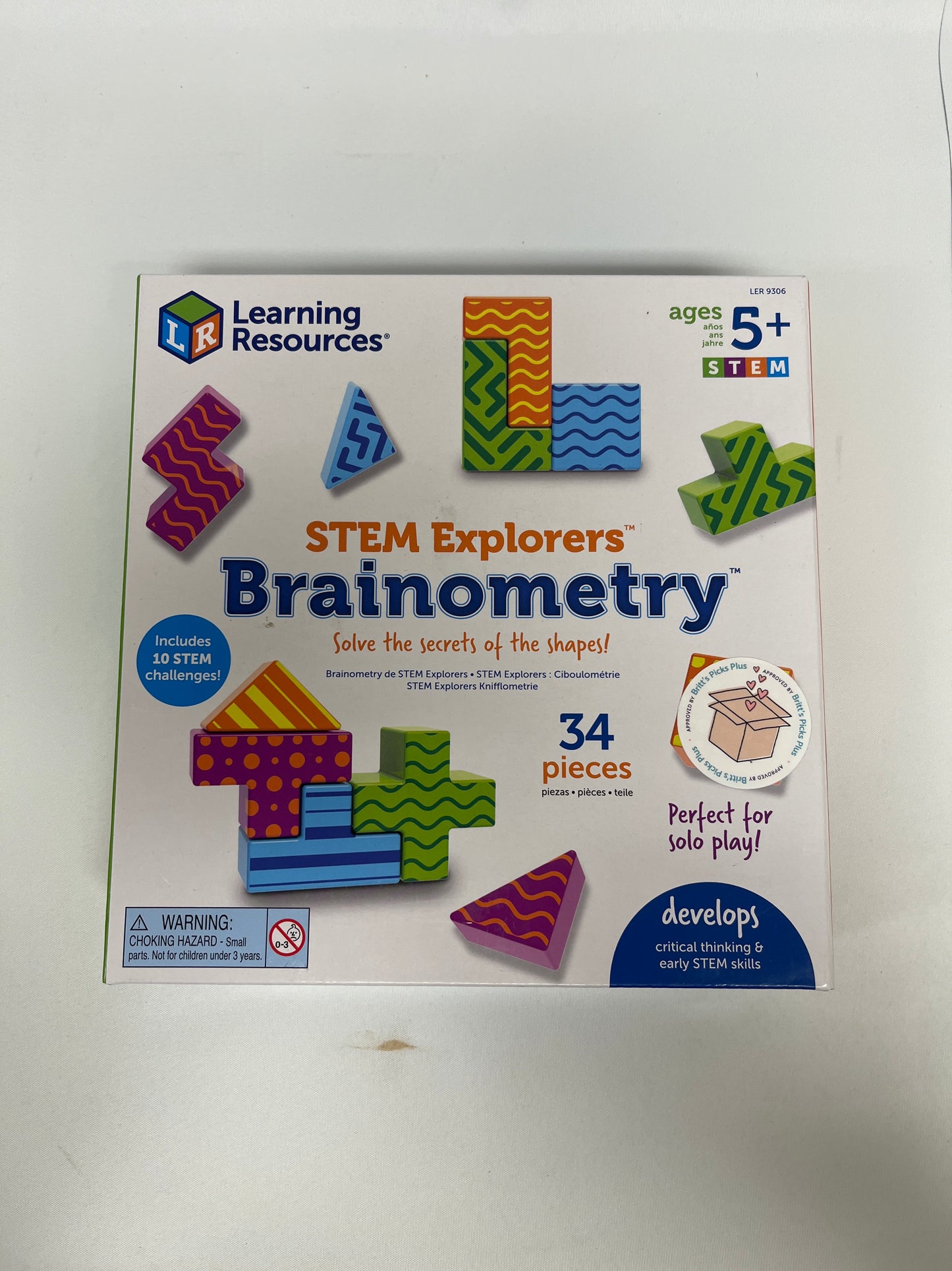 Learning Resources STEM Explorers Brainometry - 34 Pieces, Ages 5+ STEM Toys for Kids, Brain Teaser Toys and Games, Kindergarten Games,Back to School