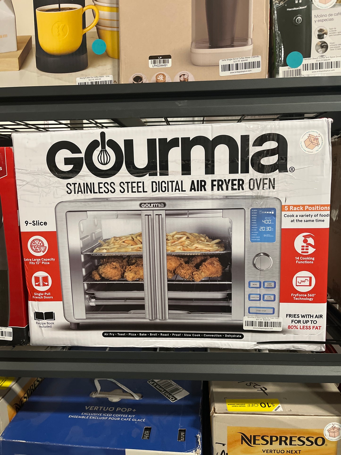 Gourmia 9-Slice Digital Air Fryer Oven