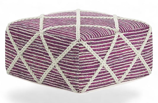 Simplihome Pouf (Magenta/Natural)