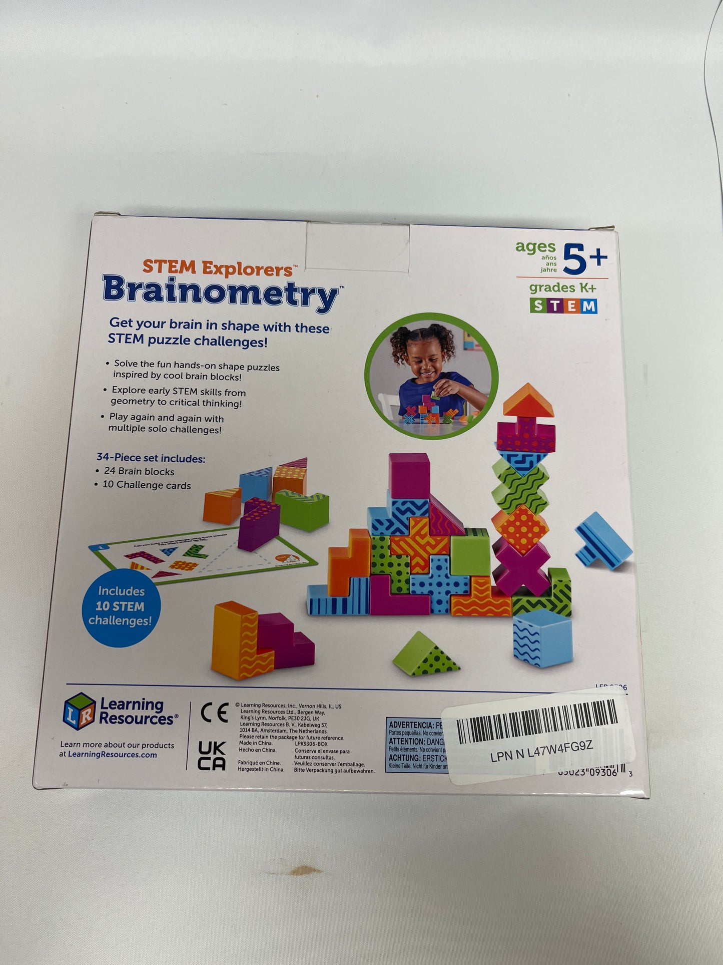 Learning Resources STEM Explorers Brainometry - 34 Pieces, Ages 5+ STEM Toys for Kids, Brain Teaser Toys and Games, Kindergarten Games,Back to School