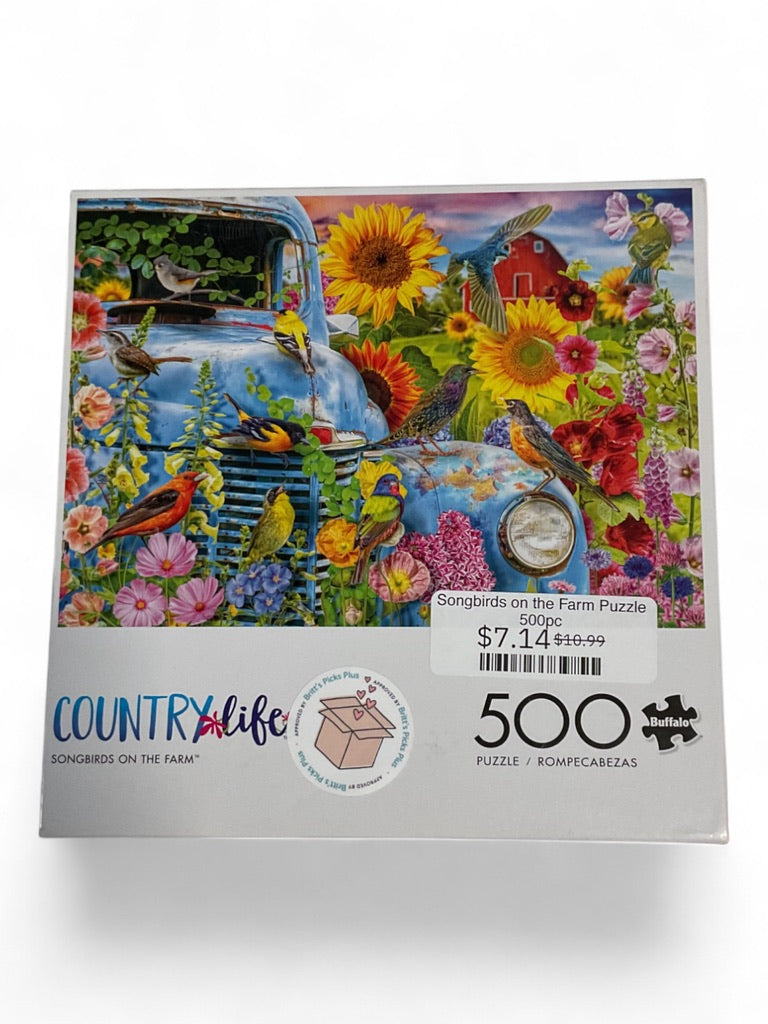 Songbirds on the Farm Puzzle 500pc