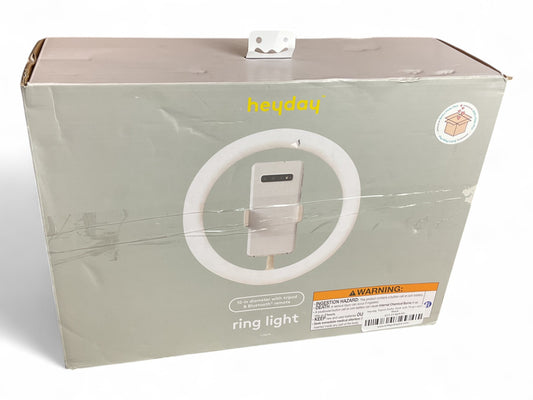 heyday Tripod Selfie Stick with Ring Light - Black