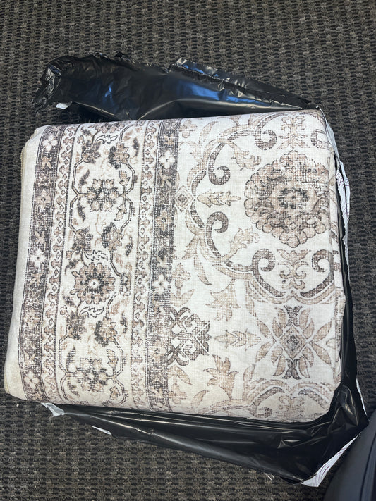 jinchan Floral Area Rug 9x12 Taupe