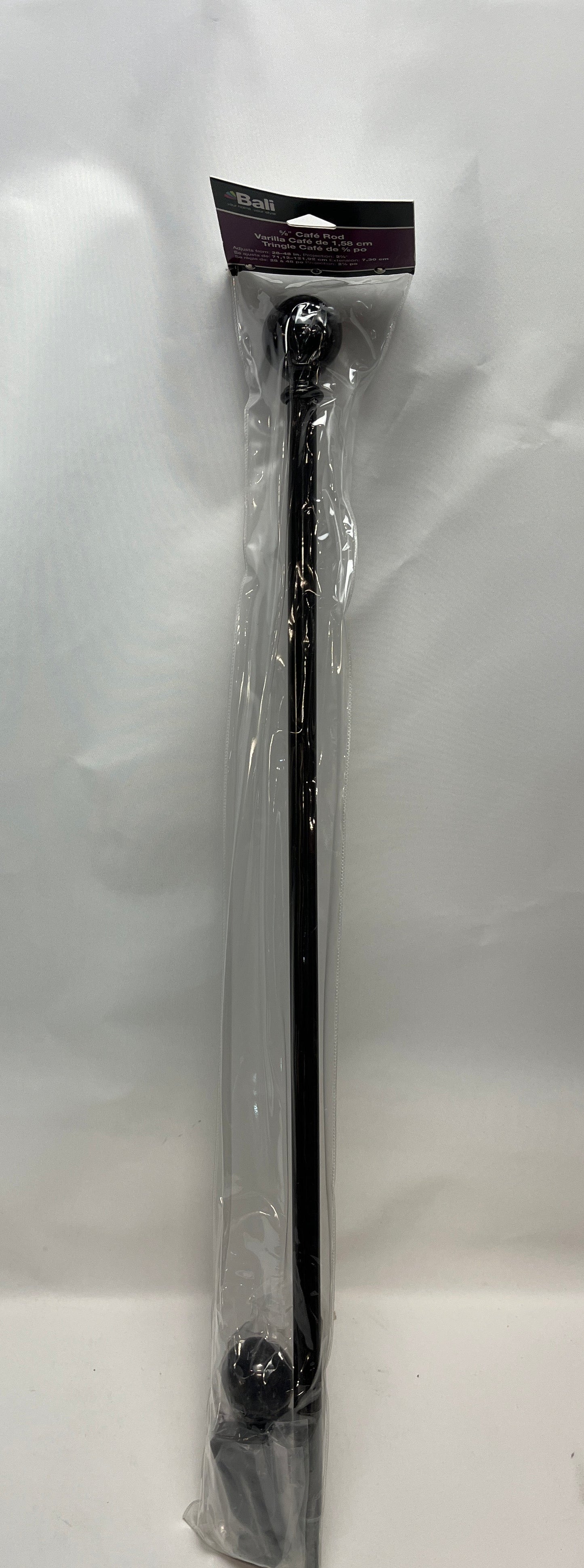 Bali Blinds Cafe Rod Set Glossy Black