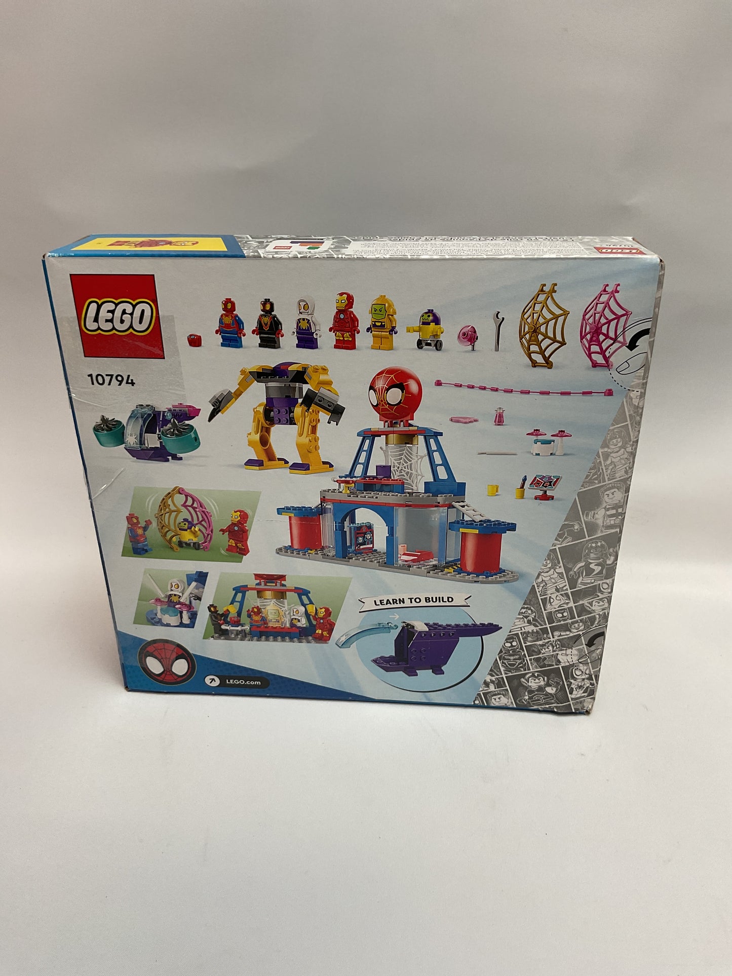 LEGO Marvel Team Spidey Web Spinner Headquarters, Marvel Toy for Fans of Disney+ Spidey and His Amazing Friends, Battle Vehicle for Kids with Iron Man Toy, Spider-Man Toy for 4-6 Year Olds, 10794