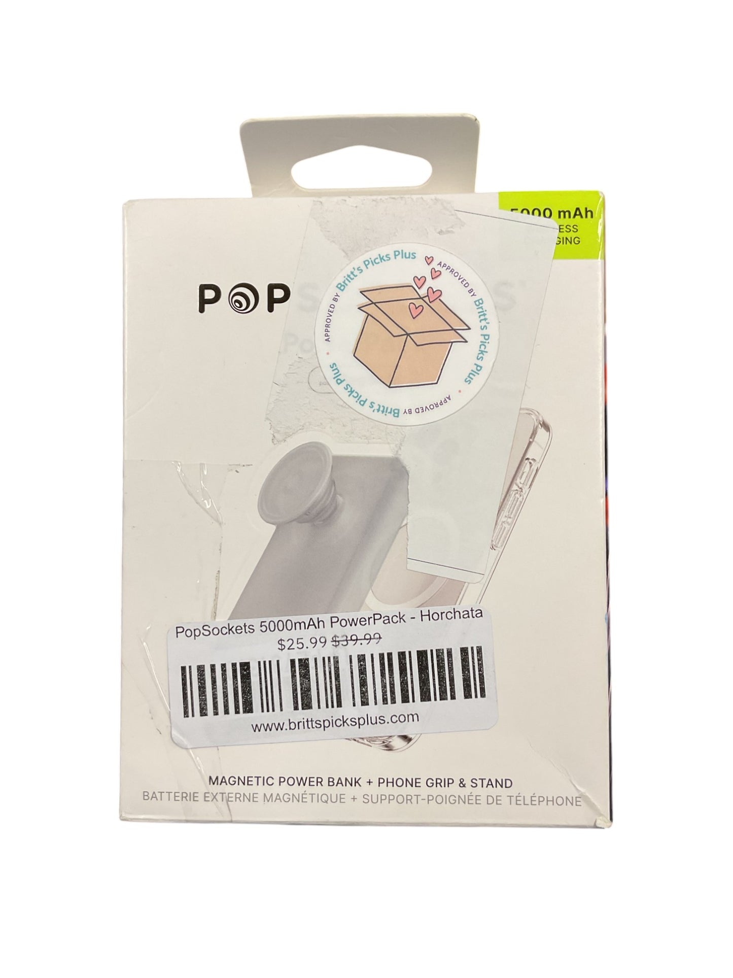 PopSockets 5000mAh PowerPack - Horchata