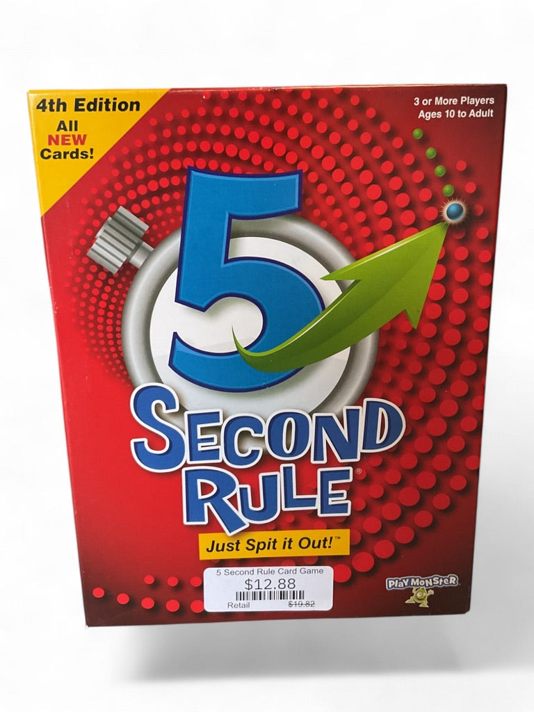 5 Second Rule Card Game