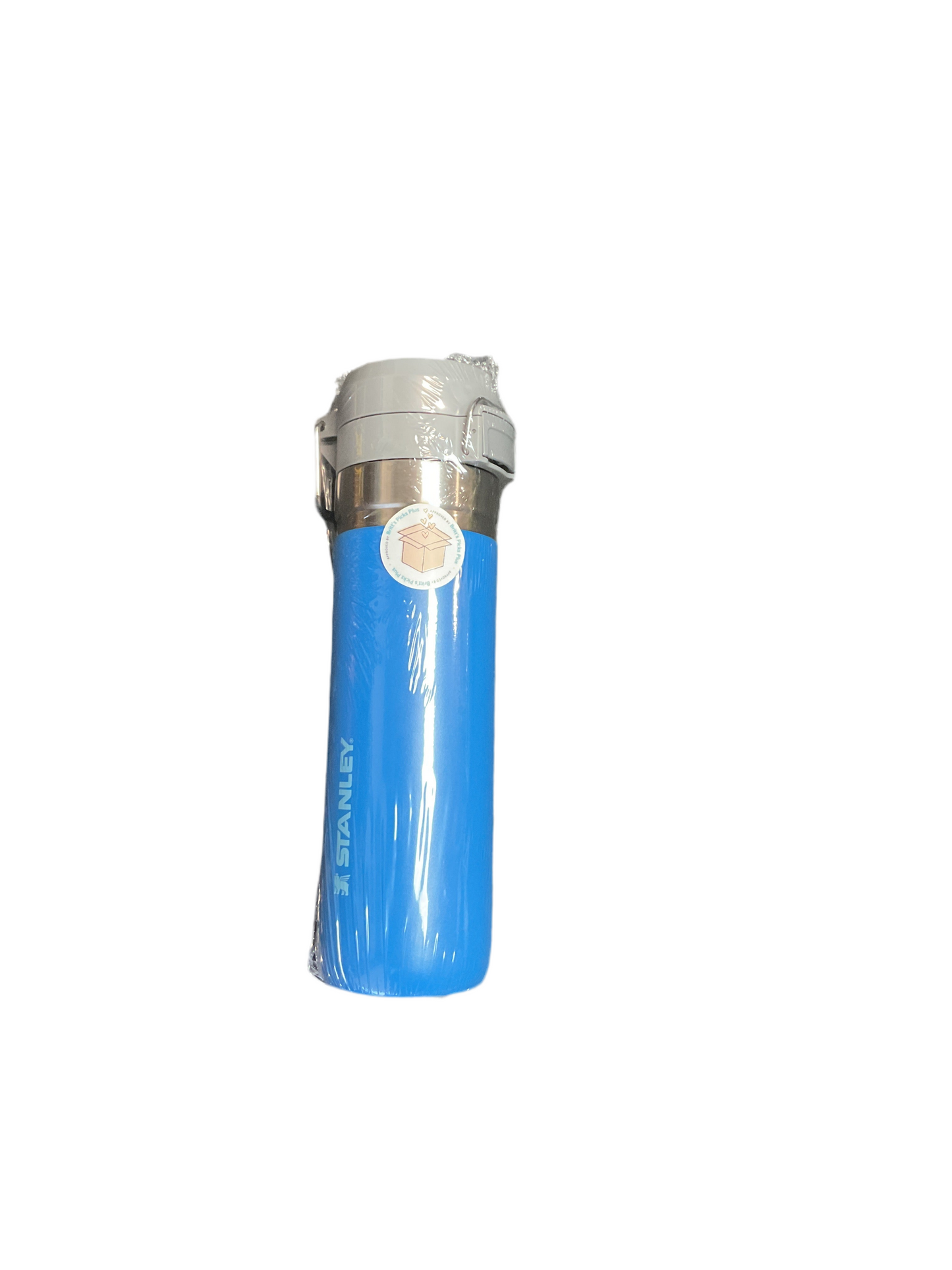 Stanley Quick Flip GO Water Bottle 24 oz | Push Button Lid | Leakproof and Packable for Travel and Sports | Insulated Stainless Steel | BPA-Free | Azure