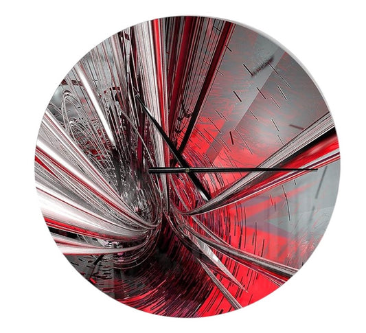 Oversized Silent Wall Clock - Modern Aluminum Design