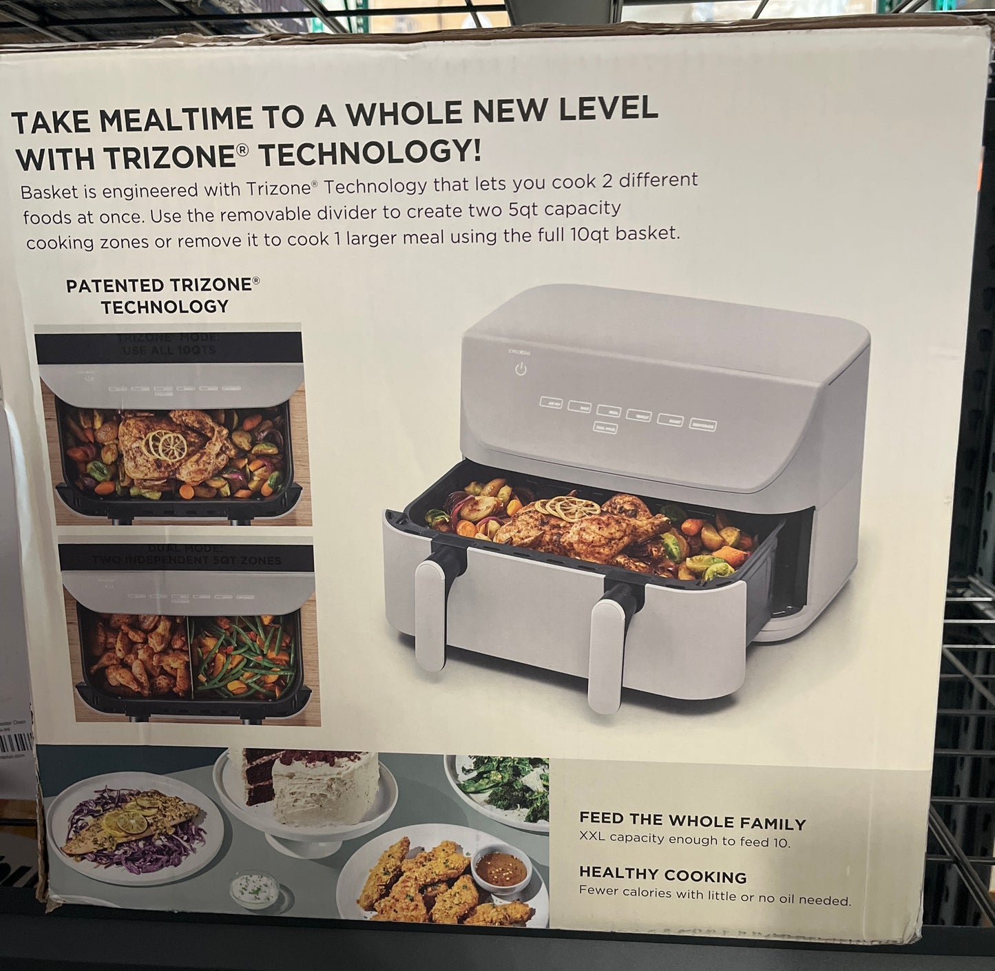 CRUXGG 10 Quart Trizone Airfryer