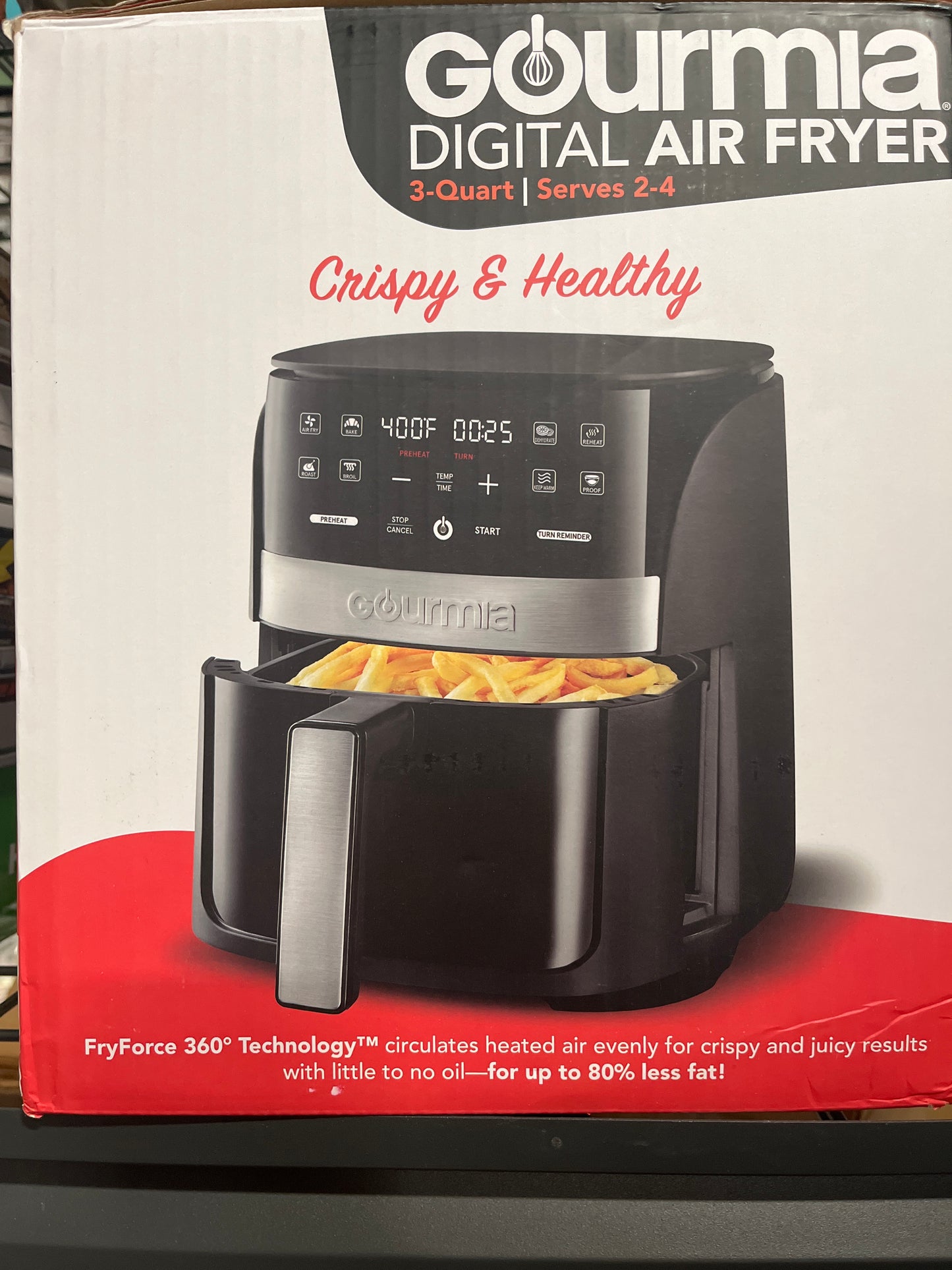 Gourmia 3qt Digital Window Air Fryer
