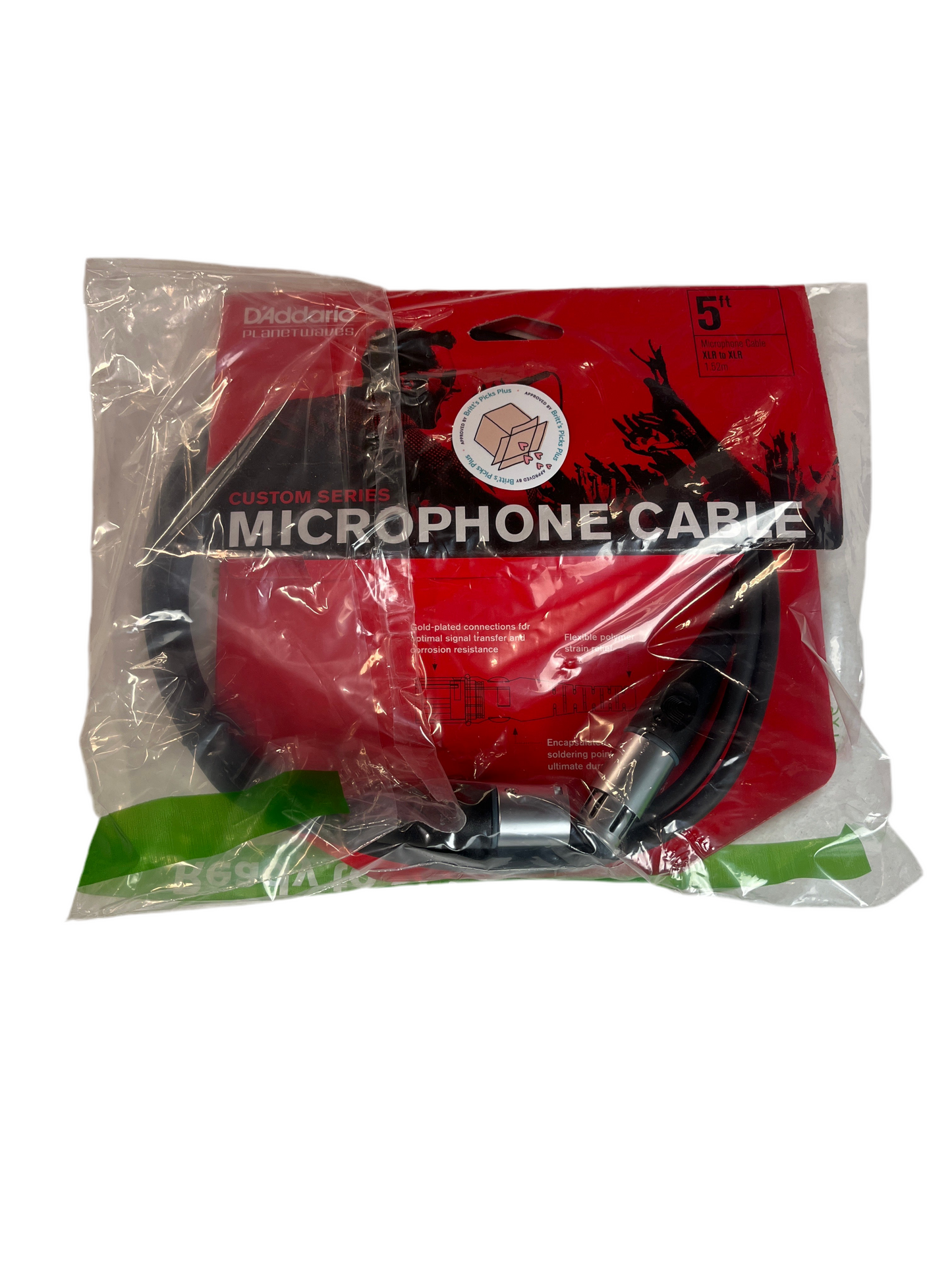 D’Addario XLR Microphone Cable 5ft