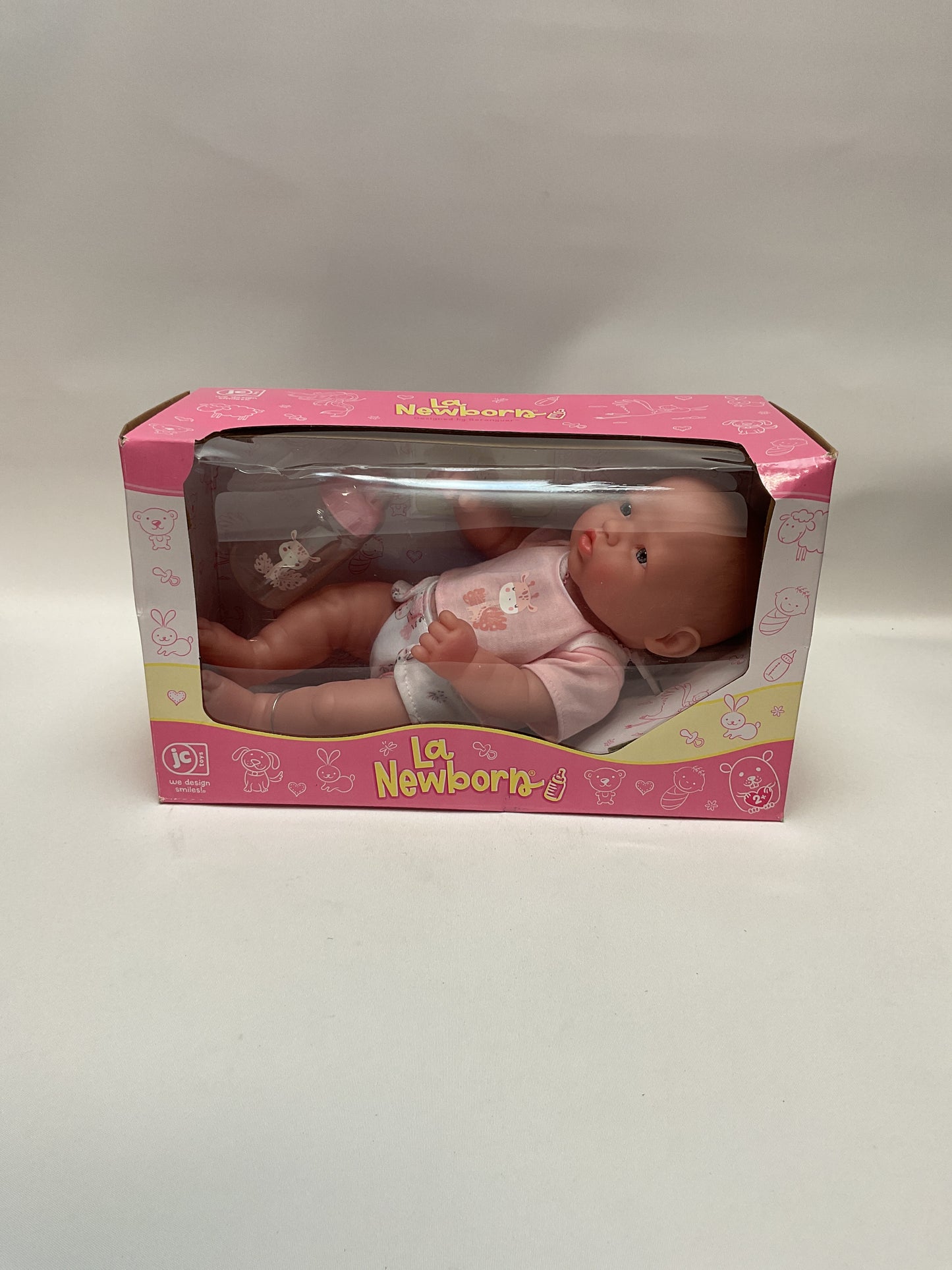 JC Toys 17" Sleeping Baby Doll Pink Gift Set