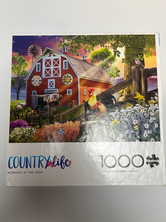 Buffalo Country Life 1000 piece farm puzzle