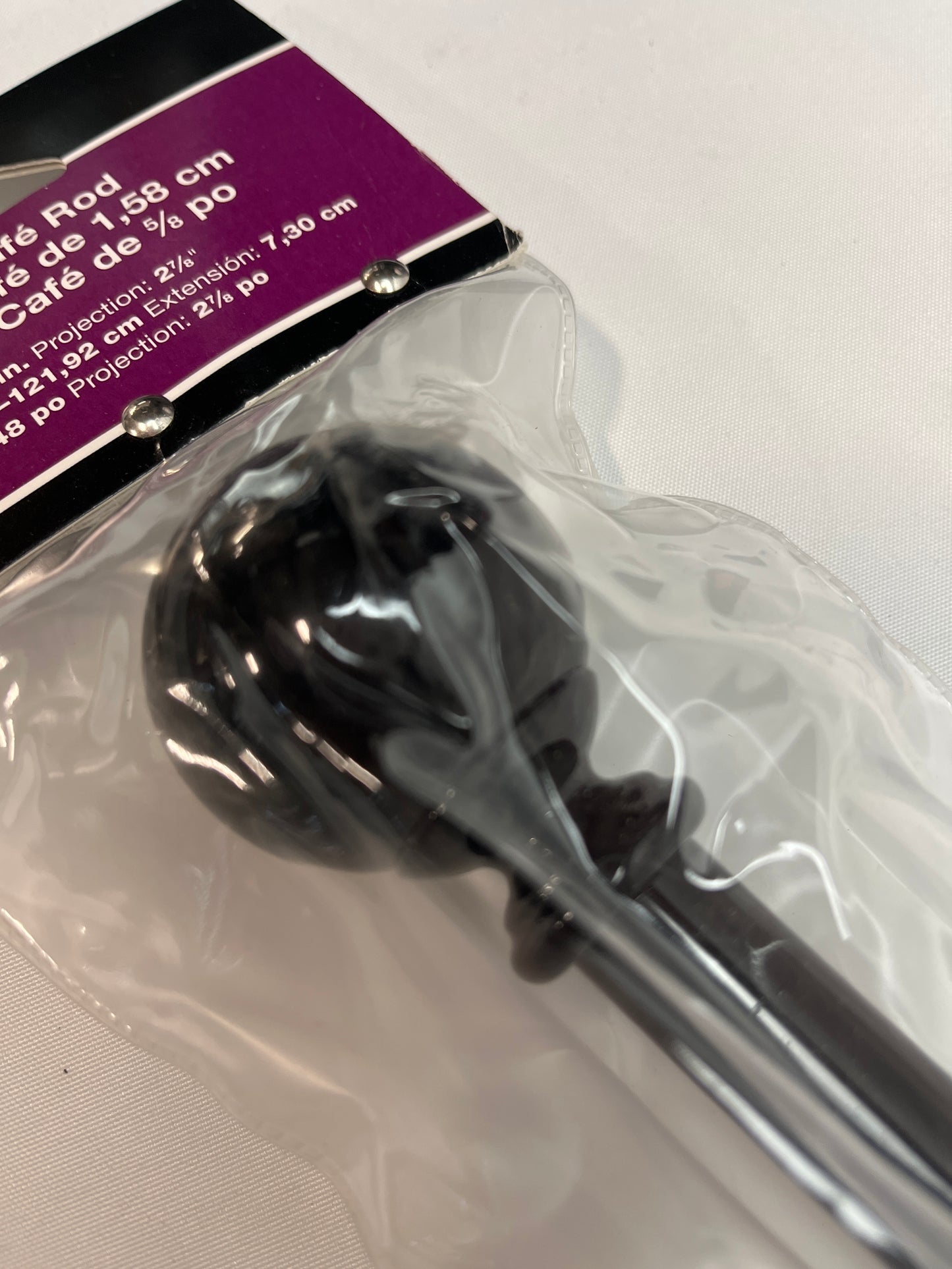 Bali Blinds Cafe Rod Set Glossy Black