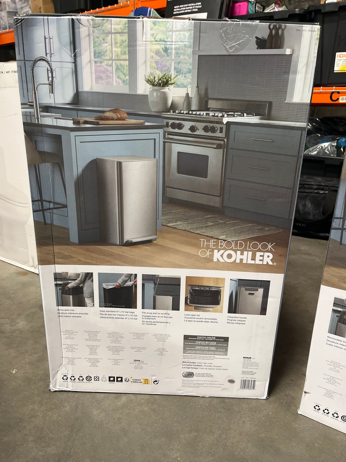 KOHLER 47L KITCHEN CAN