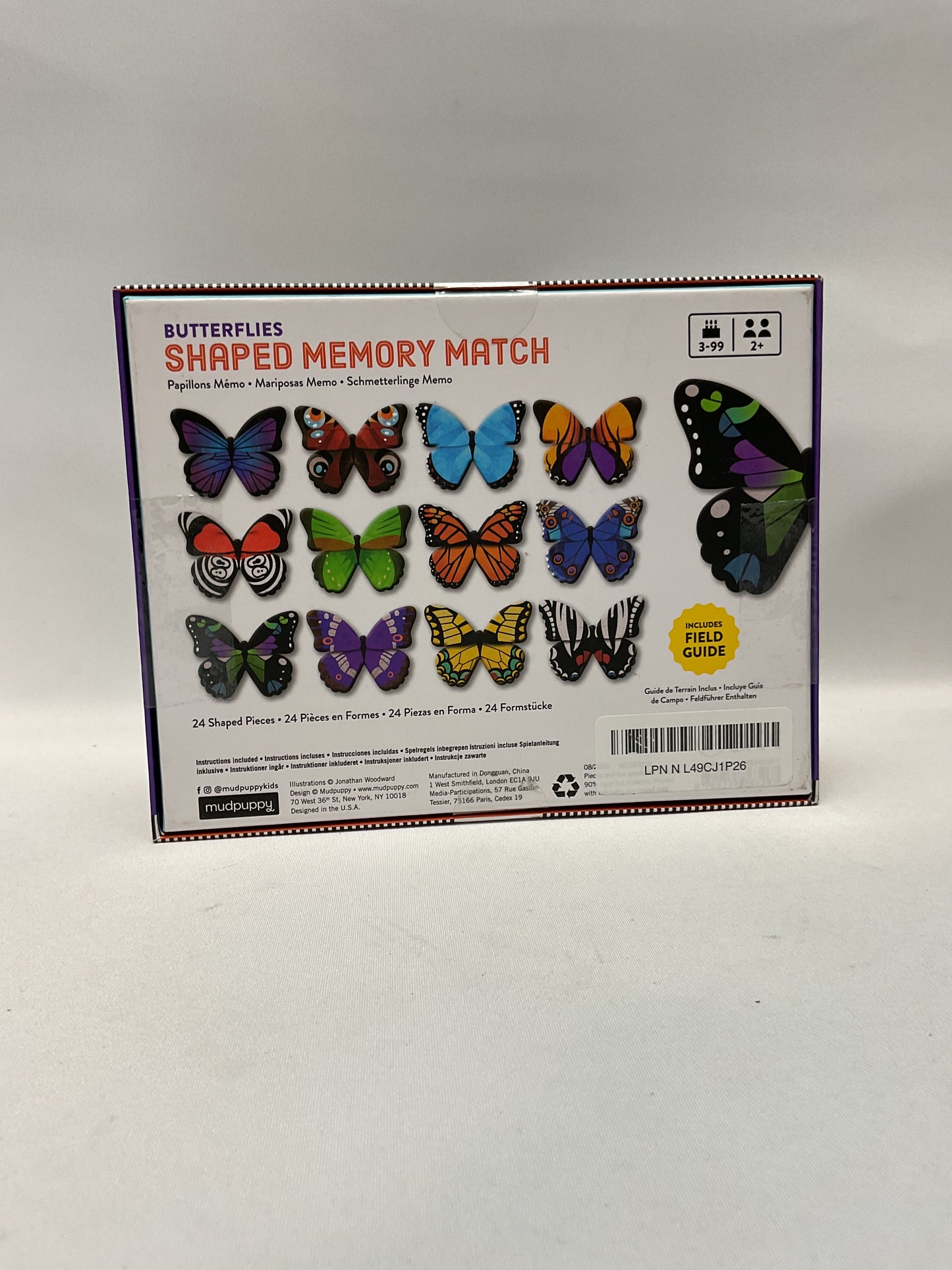 Mudpuppy Butterflies Memory Match Game