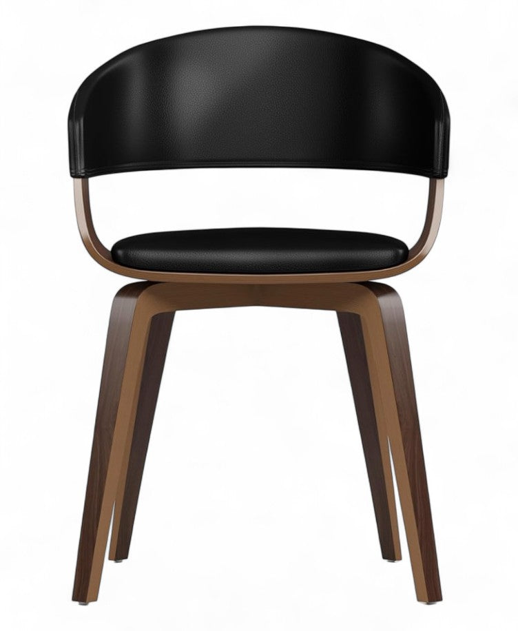 Vegan Leather Dining Chair (Black)