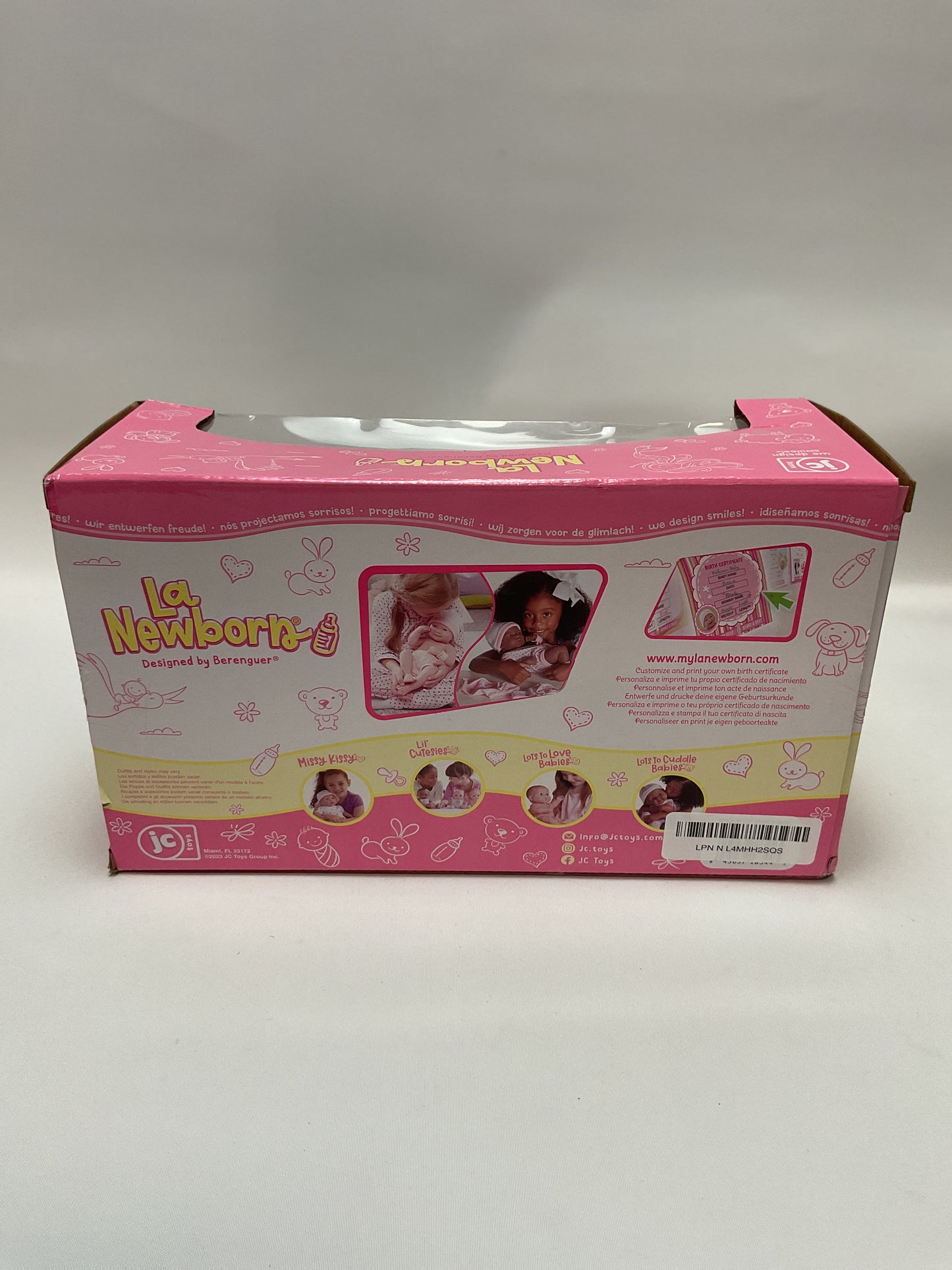 JC Toys 17" Sleeping Baby Doll Pink Gift Set