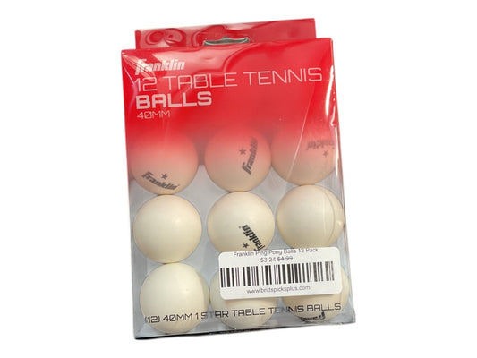 Franklin Ping Pong Balls 12 Pack